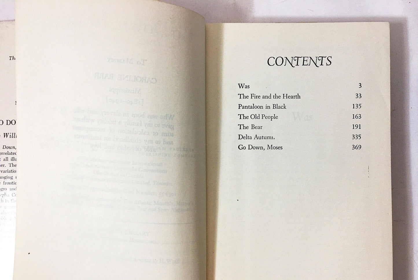 1955 Go Down, Moses vintage Modern Library Book by William Faulkner with dust jacket Stories of race, class, the South. Gift