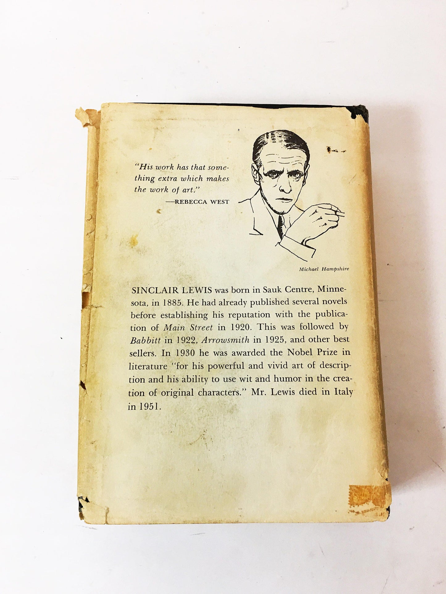 1961 Lewis at Zenith by Sinclair Lewis includes Main Street, Babbitt and Arrowsmith Vintage book gift.