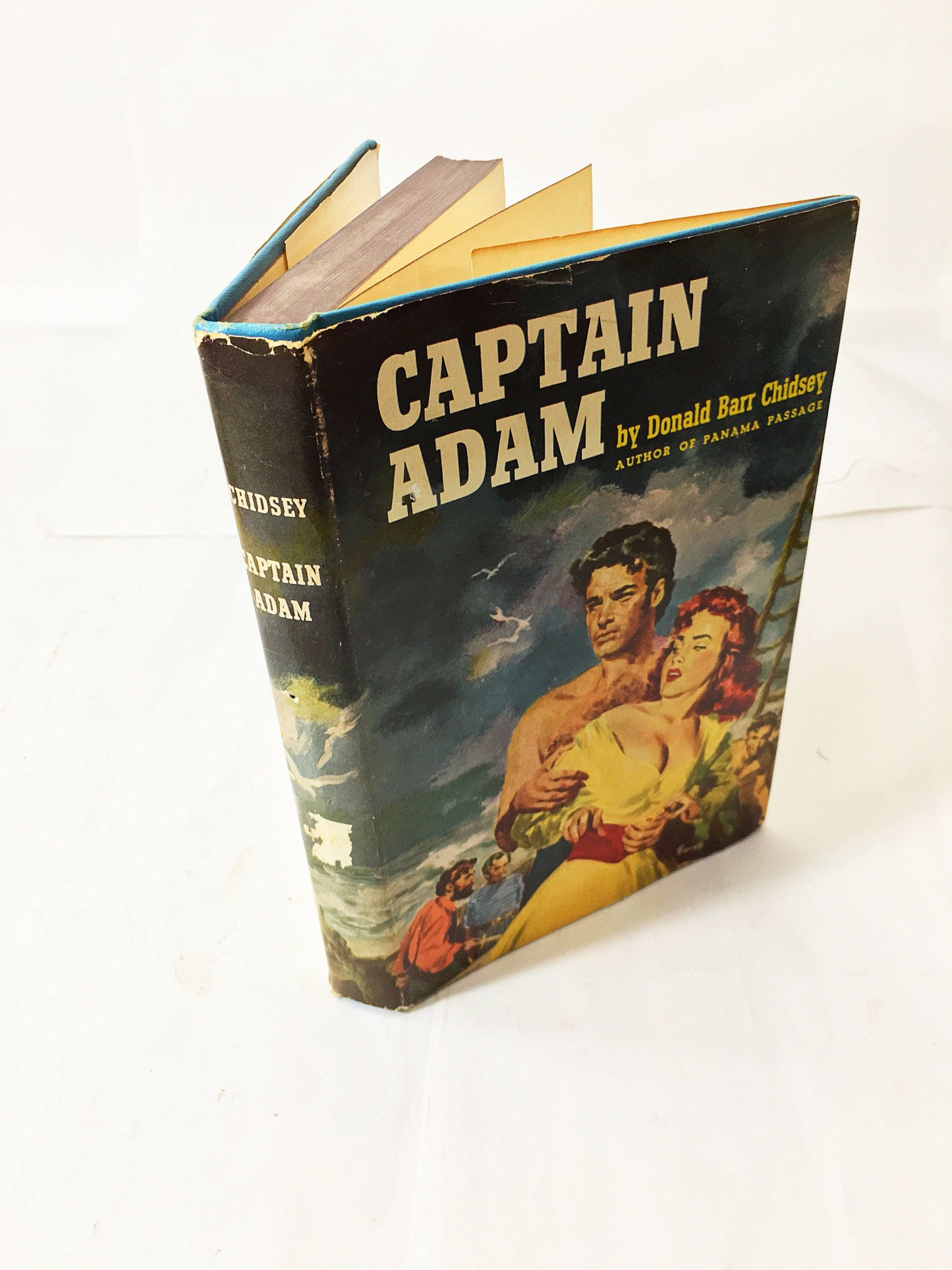 Captain Adam Vintage FIRST EDITION book about love and independence Pulp fiction by Donald Barr Chidsey circa 1953. Home bookshelf decor