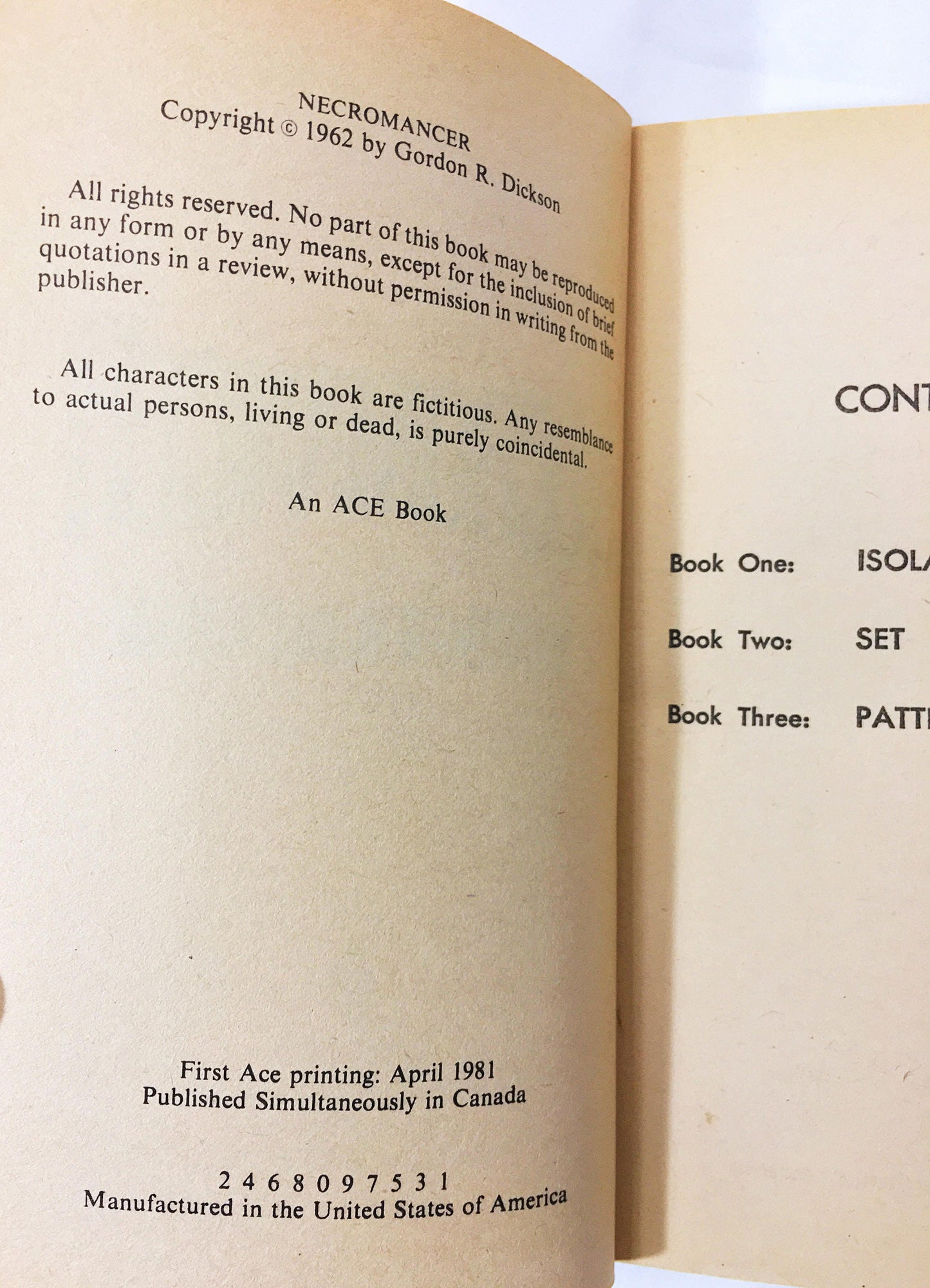 Necromancer Vintage paperback book by Gordon R Dickson circa 1981. Childe Cycle, No 1 Scifi. The Dawn of the Dorsai Era!