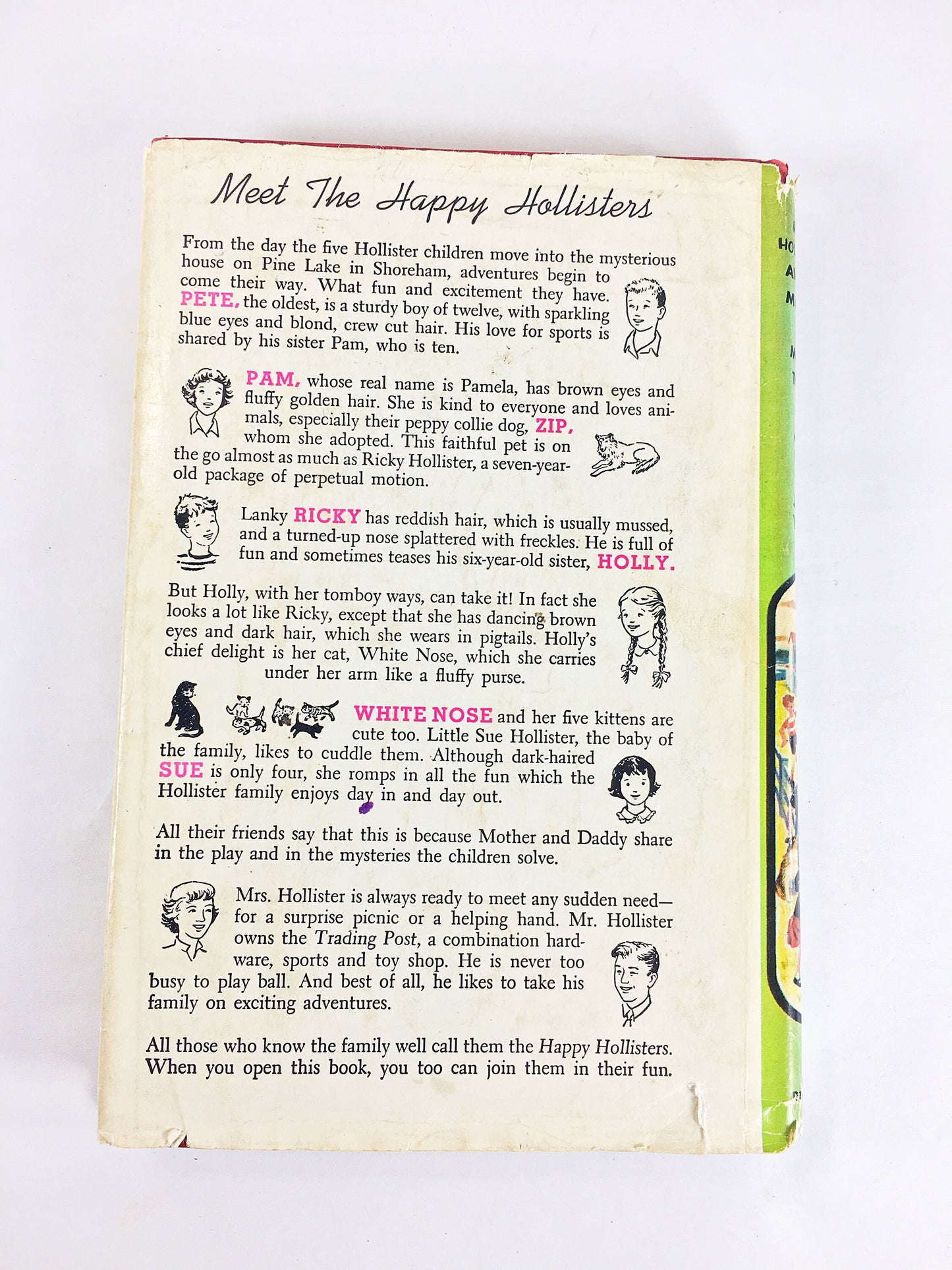 1961 Happy Hollisters and the Mystery at Missile Town. Vintage book by Jerry West with dust jacket. Cloth Bound Mystery Stories