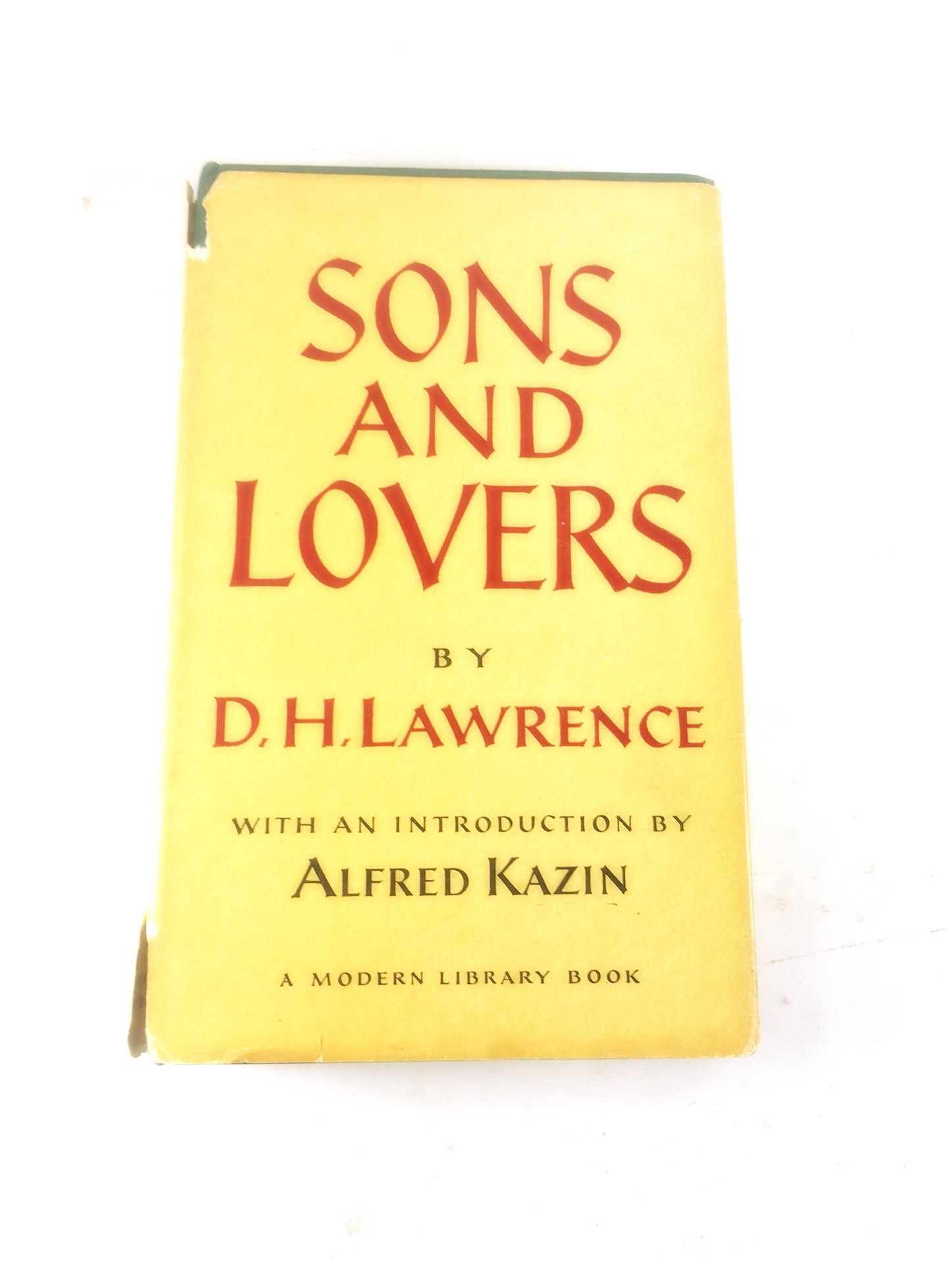 Sons and Lovers by DH Lawrence. Vintage Modern Library Book circa 1962. Oedipus complex Freudian allegory. Listed in top 10 books!