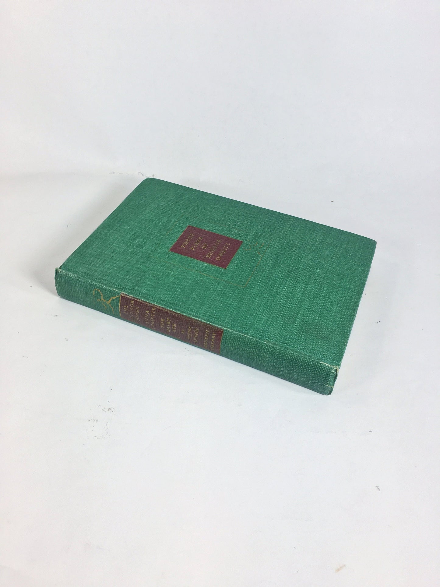 Eugene O'Neill plays Emperor Jones, Christie Hairy Ape Vintage honeydew green cloth Modern Library book circa 1937 Theatre plays drama
