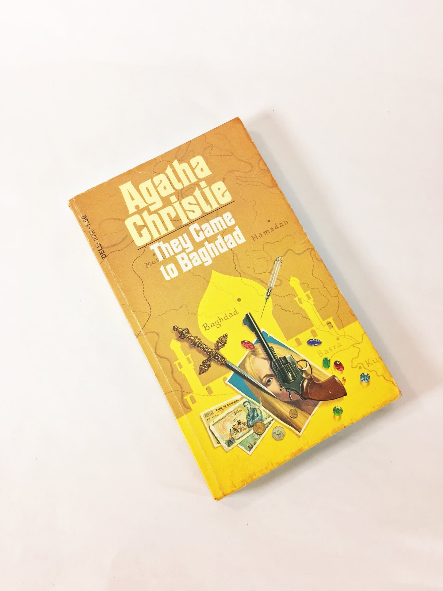 Agatha Christie vintage EARLY and FIRST printing paperback books. Murder mystery crime fiction circa 1960s 1970s. Bookshelf home decor gift