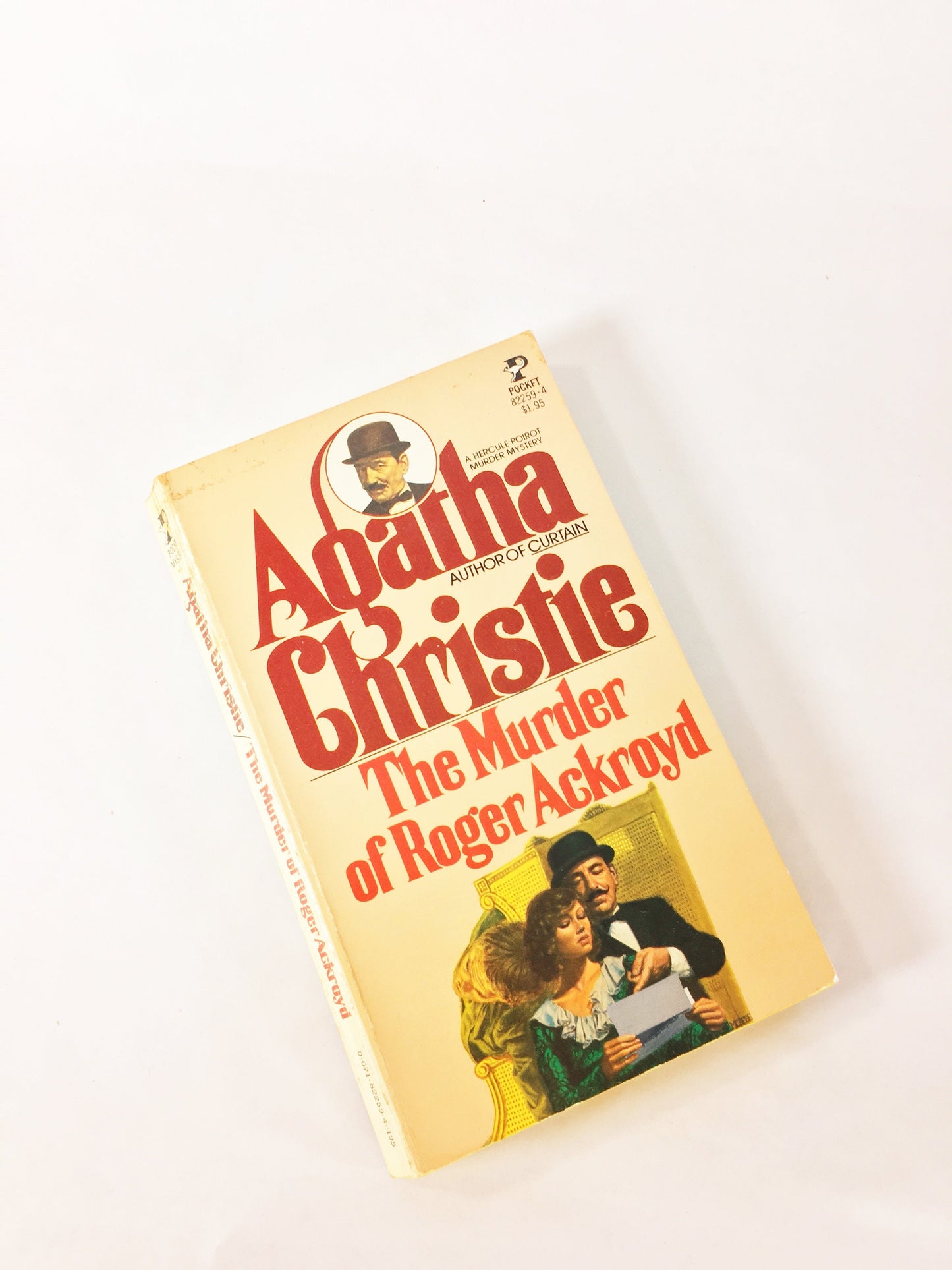 Agatha Christie vintage EARLY and FIRST printing paperback books. Murder mystery crime fiction circa 1960s 1970s. Bookshelf home decor gift