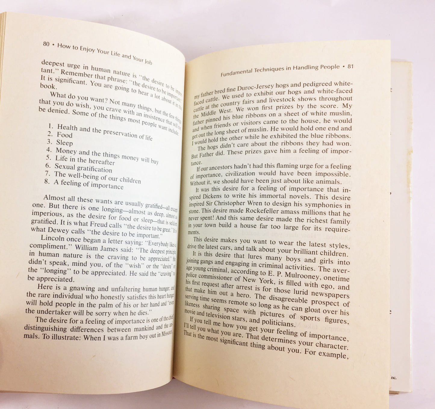 Dale Carnegie How to Enjoy your Life & your Job FIRST EDITION vintage book Yellow home office book decor. Mindfulness Improvement self care
