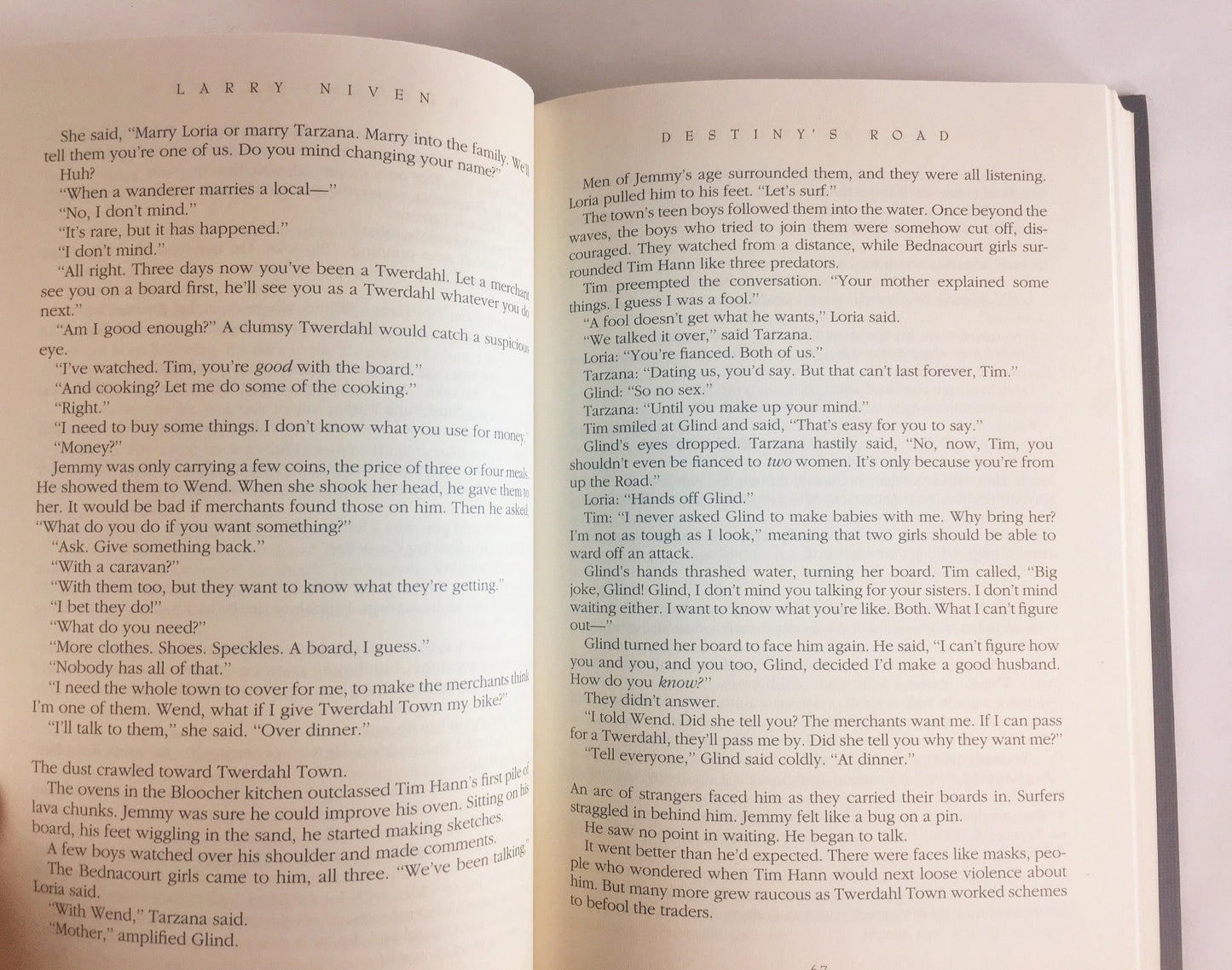 Destiny's Road FIRST EDITION vintage black book by Larry Niven circa 1997. Scifi story of a man living on a long abandoned Earth colony