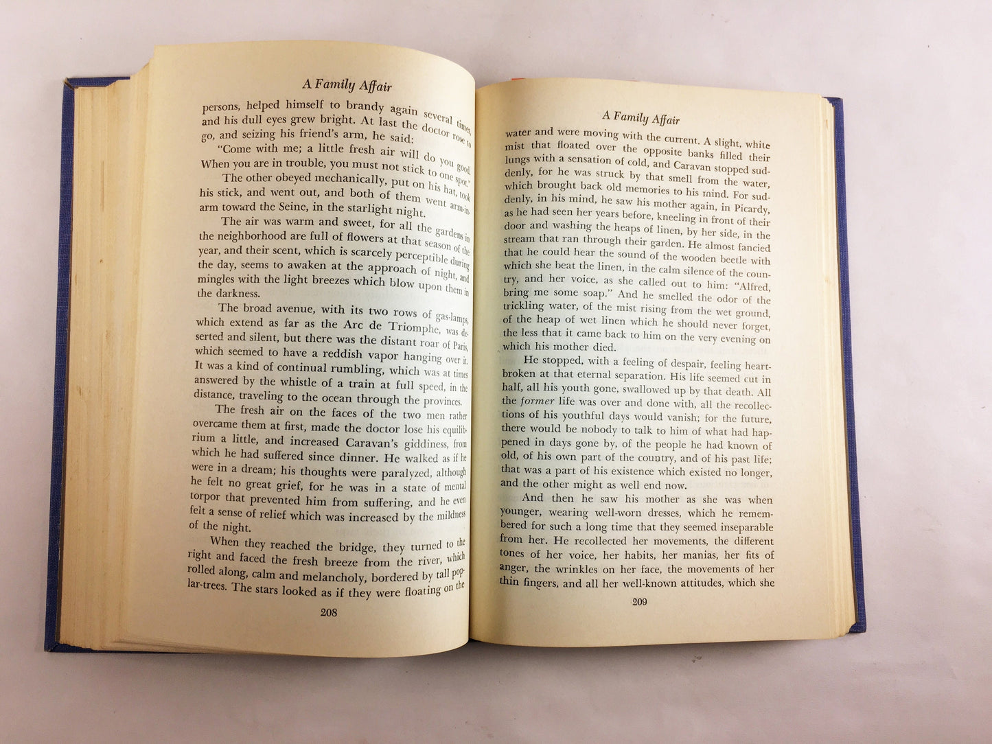 Guy de Maupassant Best Stories Vintage Modern Library book circa 1945 Blue home decor Ball of Suet, the necklace Gift