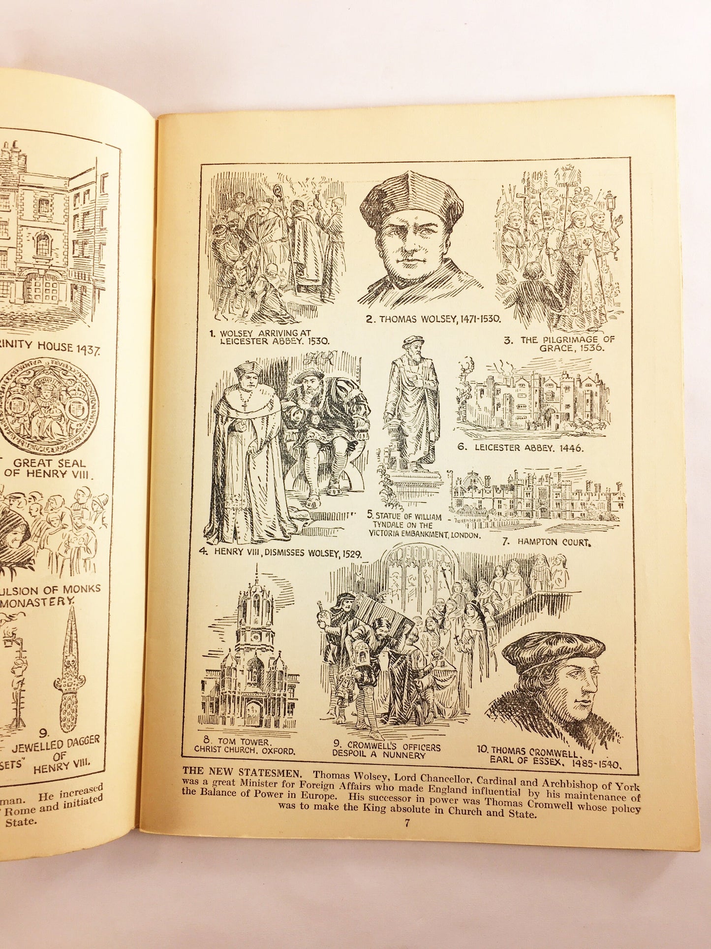 1934 Story of Tudor and Stuart. Britain told in Pictures by CW Airne. 500+ illustrations. Vintage paperback book published in London