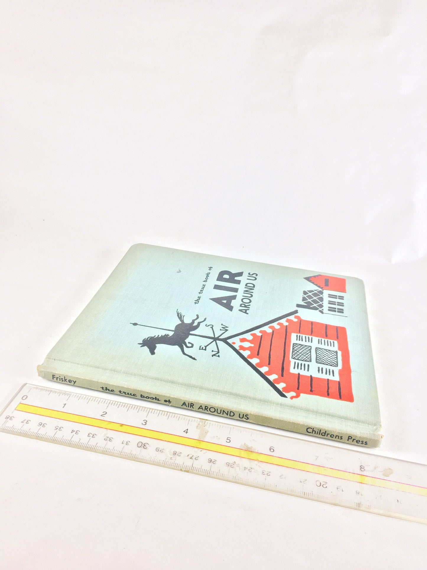 1953 True book of Air Around Us by Margaret Friskey. FIRST EDITION Vintage book Children's Press. Blue home decor environment world nature