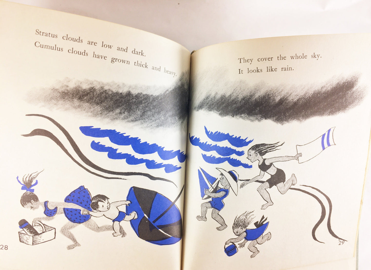 1953 True book of Air Around Us by Margaret Friskey. FIRST EDITION Vintage book Children's Press. Blue home decor environment world nature