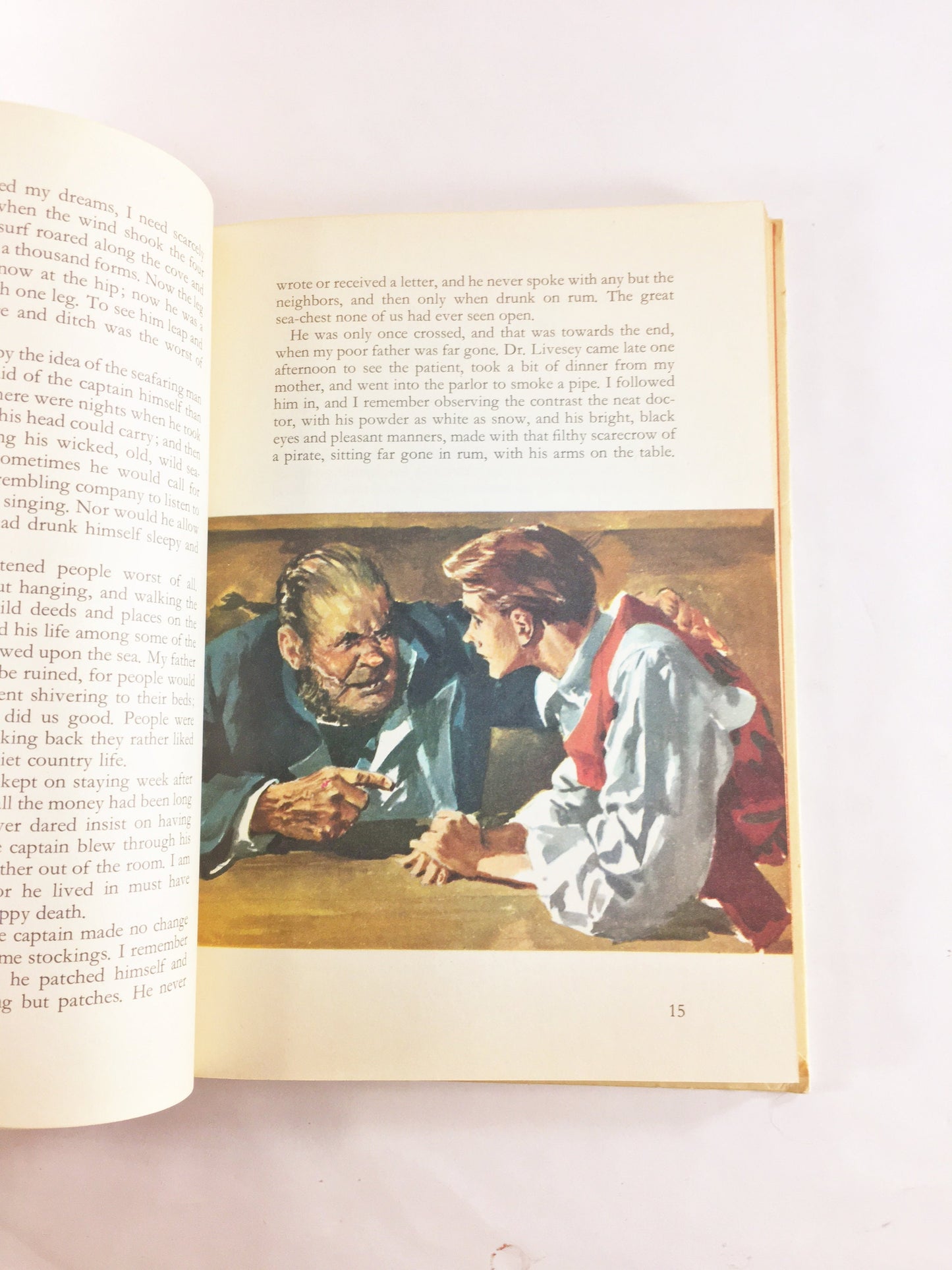 1973 Treasure Island by Robert Louis Stevenson. Vintage Danbury Press book Prop staging bookshelf decor. Children's adventure stories