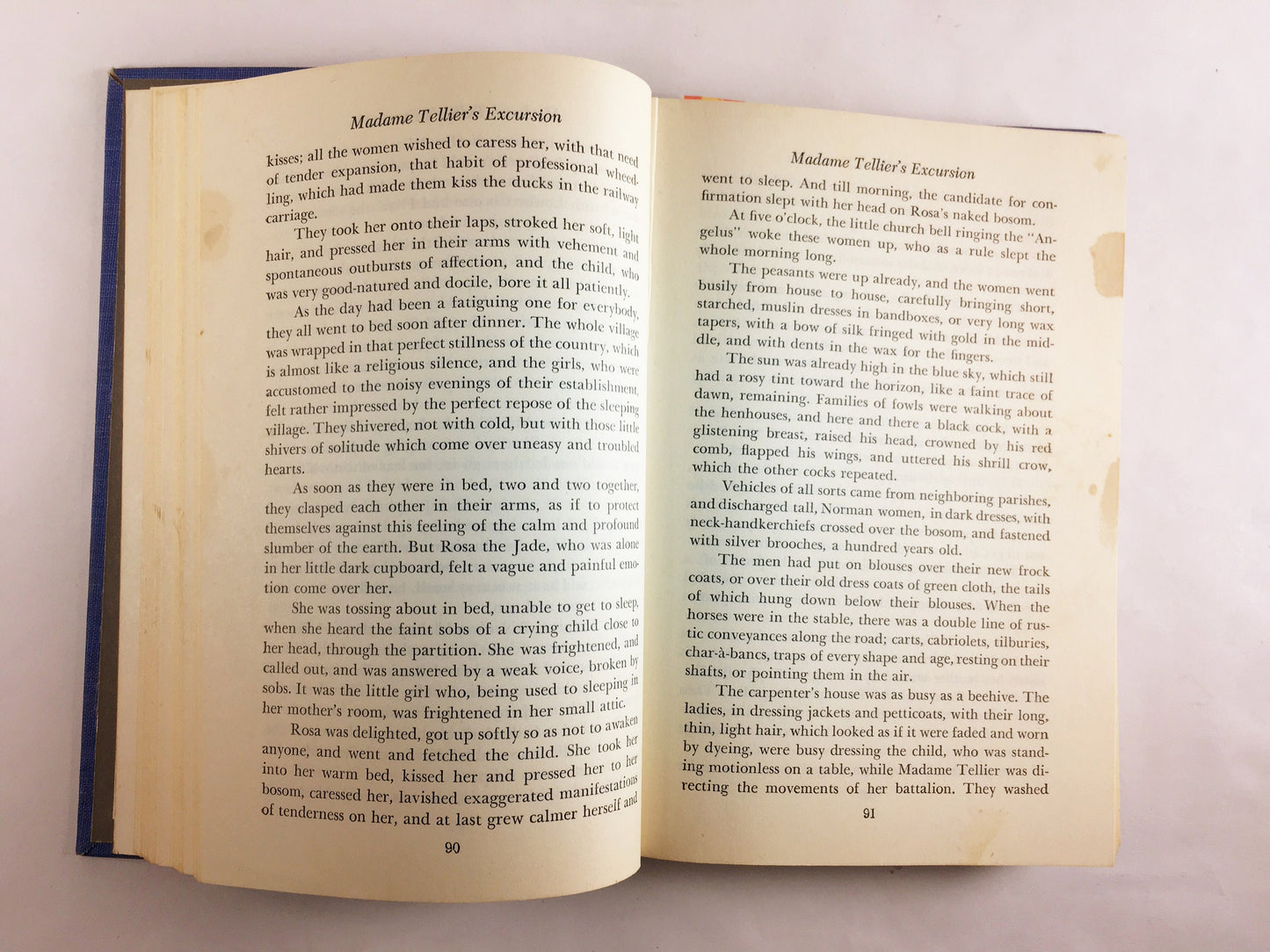 Guy de Maupassant Best Stories Vintage Modern Library book circa 1945 Blue home decor Ball of Suet, the necklace Gift
