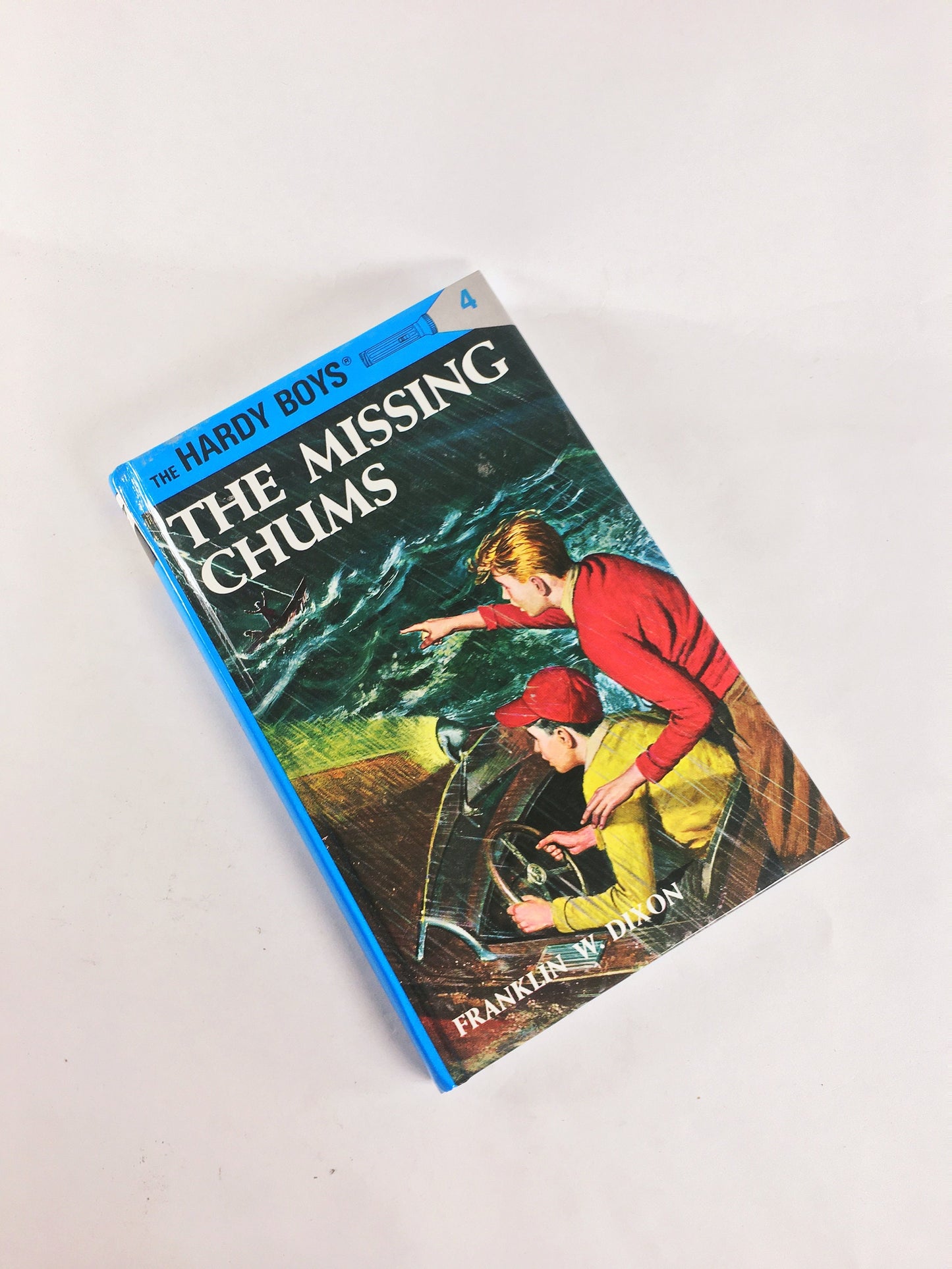 Hardy Boys vintage books lot by Franklin Dixon Glossy Flashlight Picture cover books. Blue tween teen mystery series home reading