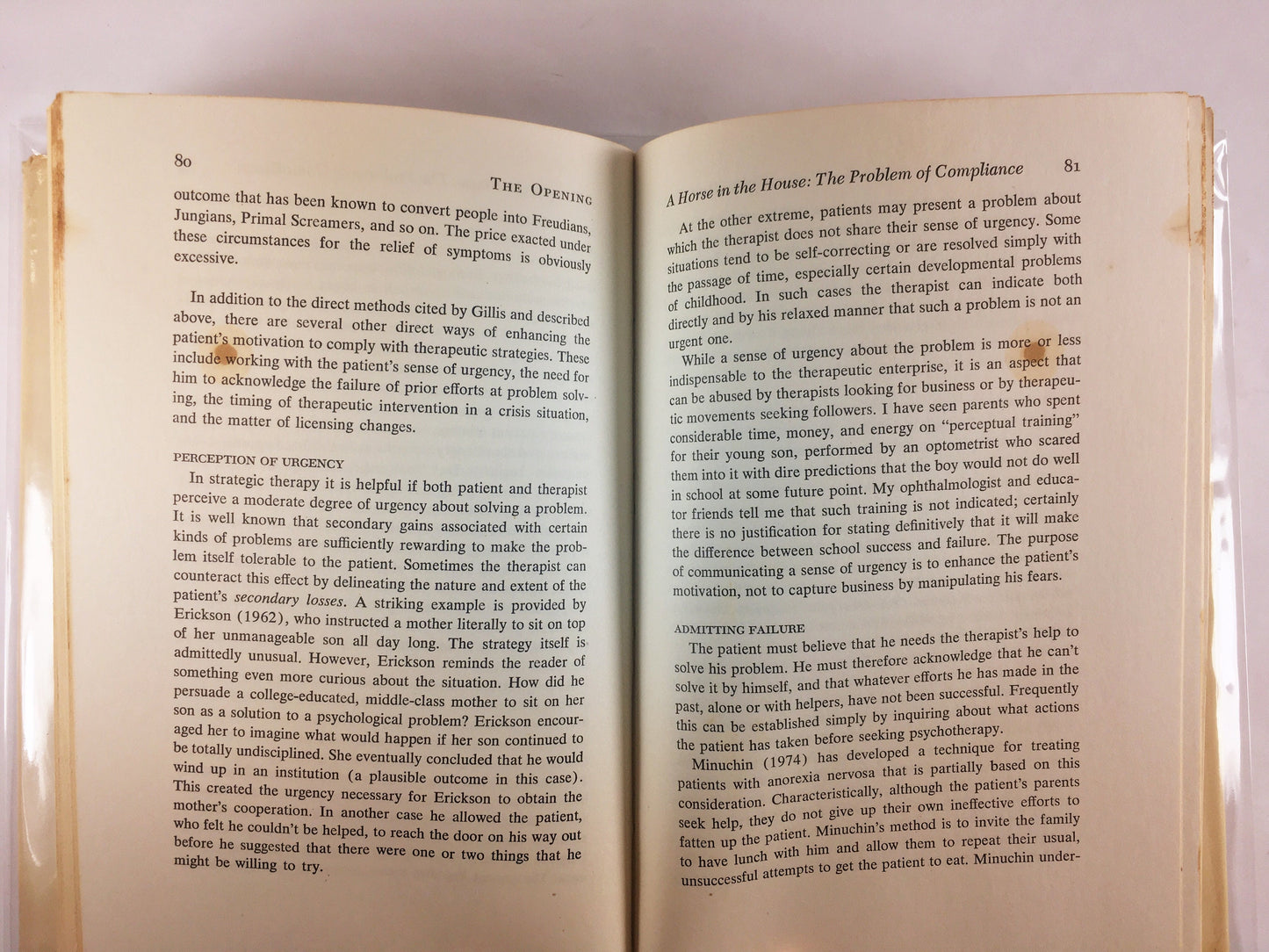Strategic Psychotherapy by Richard Rabkin FIRST EDITION Vintage book circa 1977. Beige white home office bookshelf decor