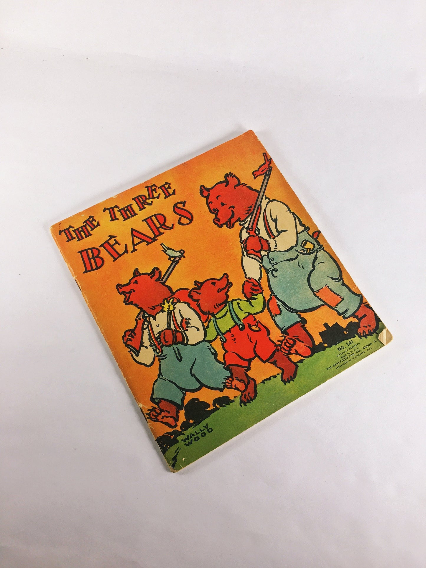 1942 Saalfield vintage War-Time Book Three Little Pigs, Toymaker, Three Bears, Old Woman & Pig, Maze of Months, Toymaker Things to Do Tiger