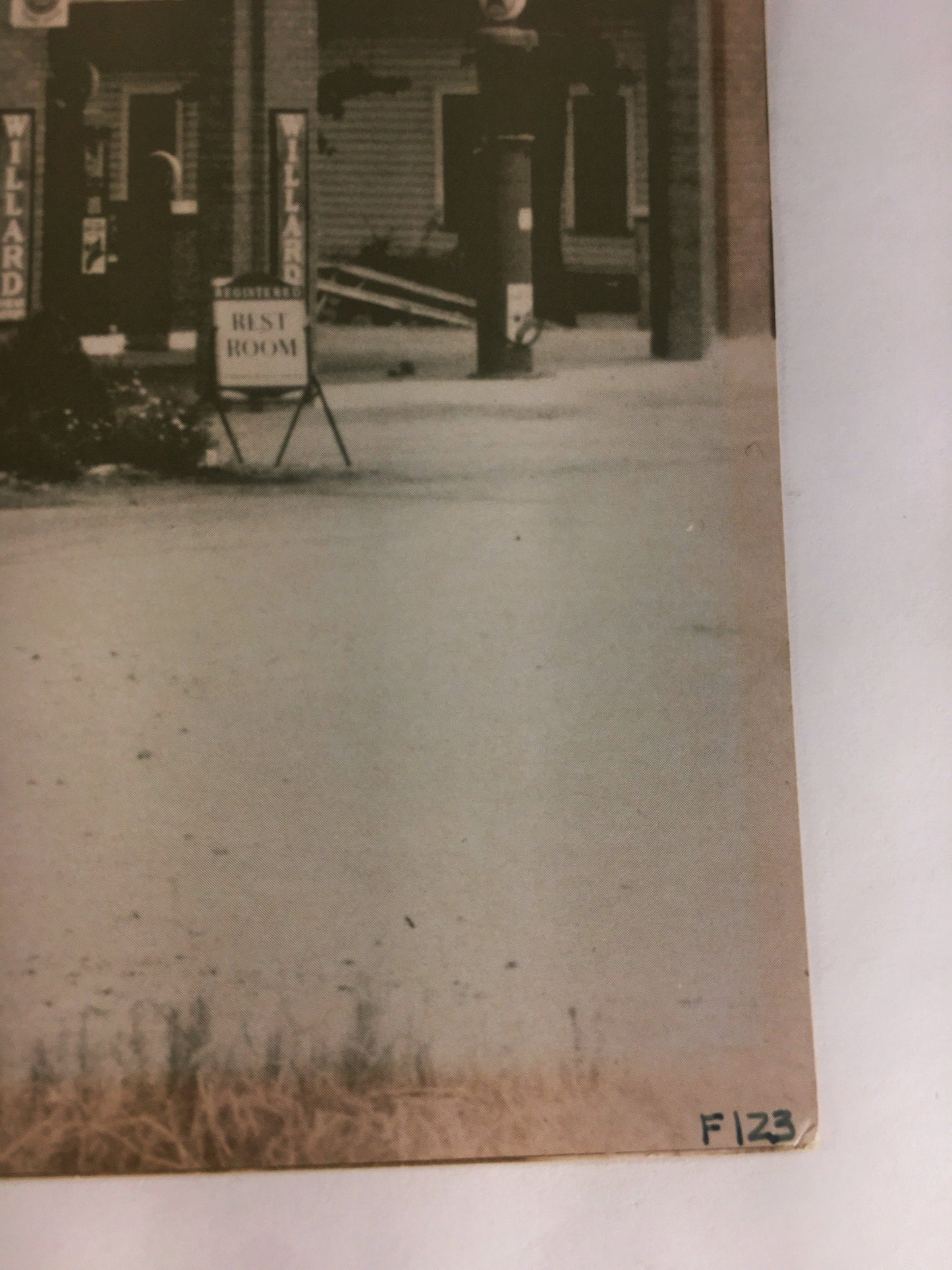 1930s LARGE Vintage gas service station Texaco photograph with Cook's Beer, Firestone Tire and Willard signs. Americana office decor 11x14