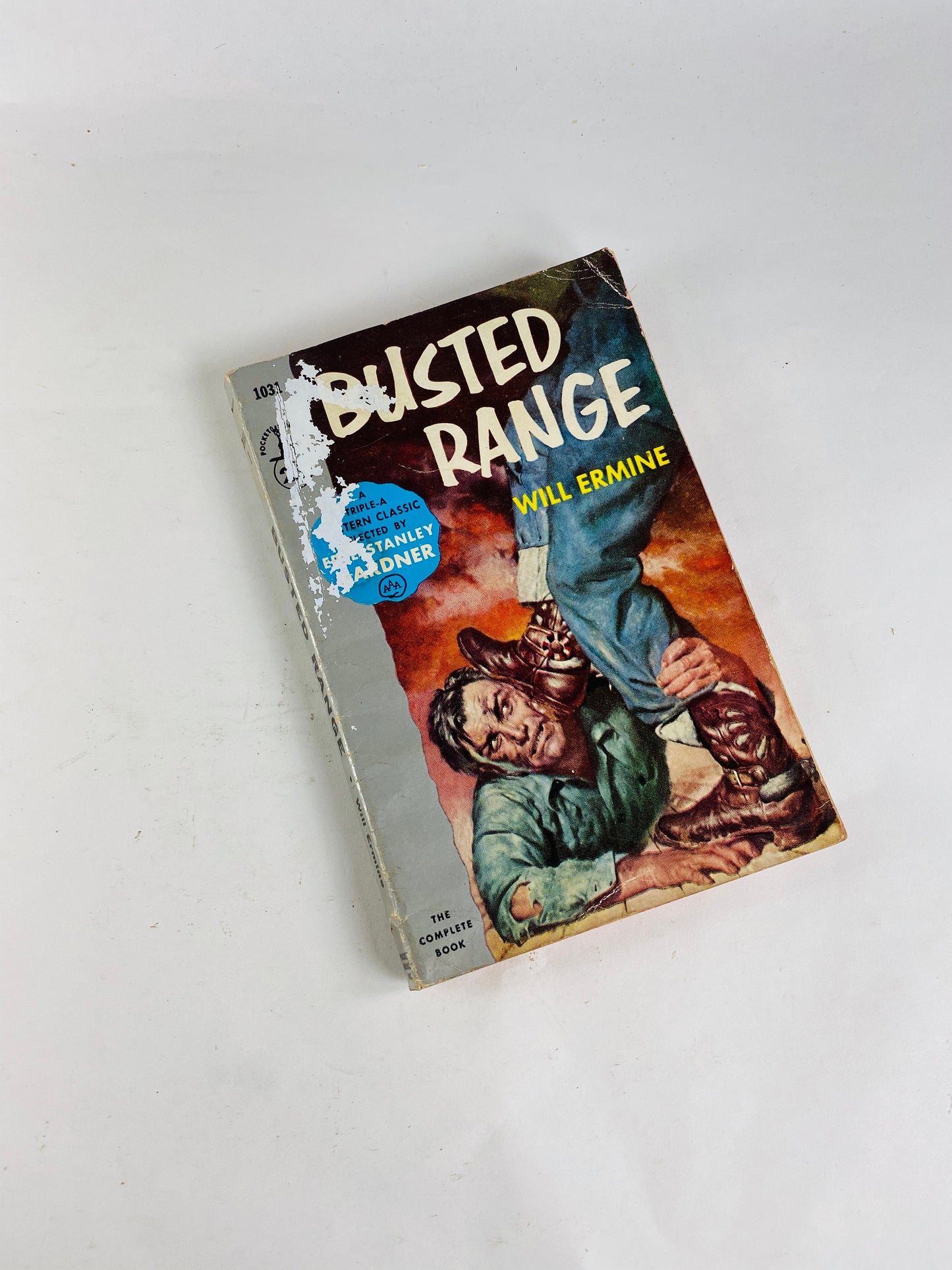 1950s Pocket Vintage Western paperback books cowboy stories of pistols and justice. Lust Adult Americana Texas pulp fiction. Mustang Mesa