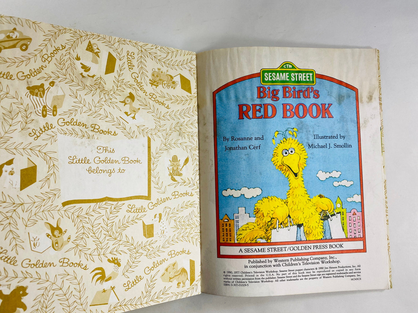 Sesame Street vintage Little Golden Books. Bert and Ernie Puppy Love, Oscar the Grouch, Big Bird, Tickle Me Elmo. 1990s