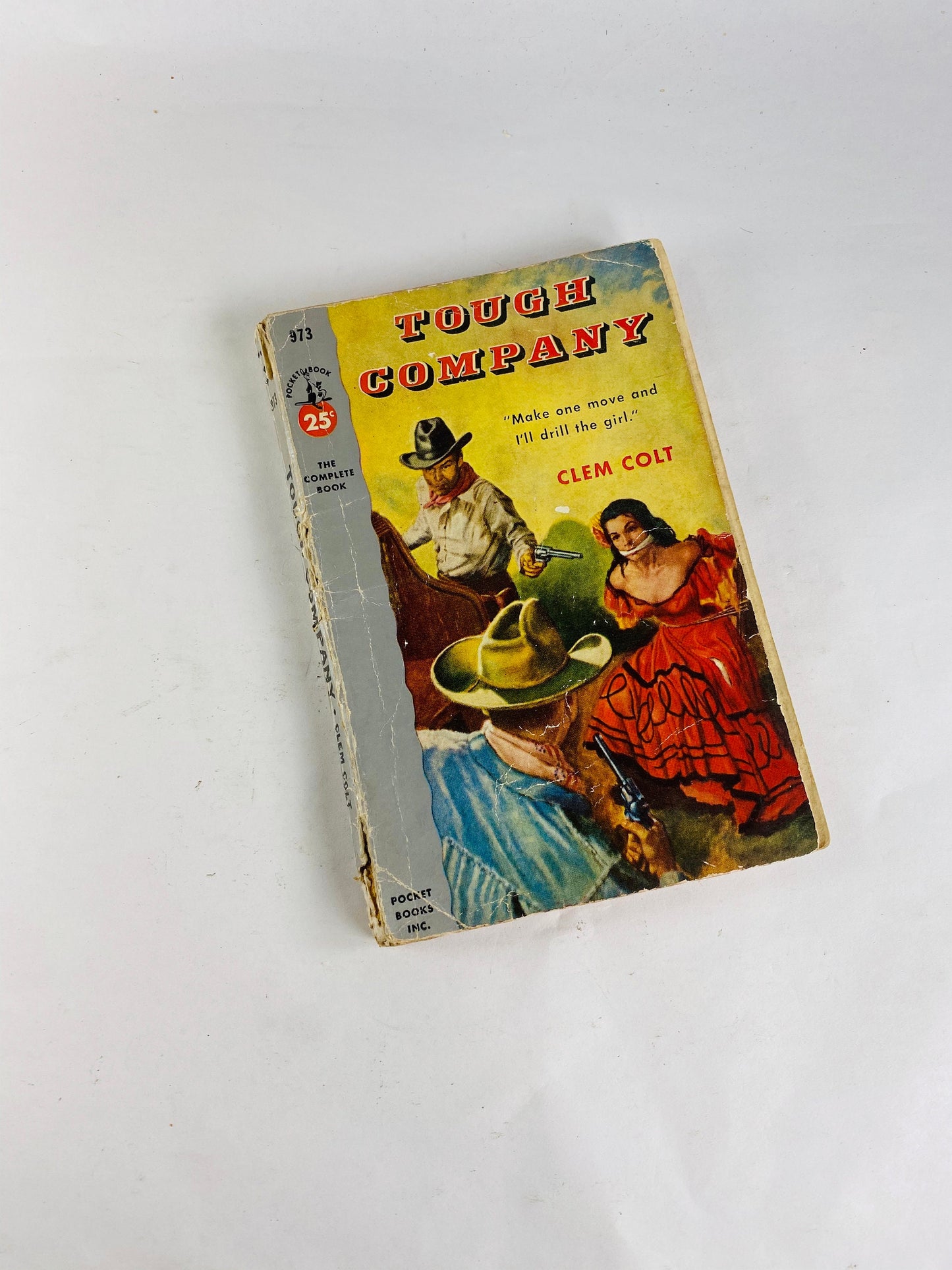 1950s Pocket Vintage Western paperback books cowboy stories of pistols and justice. Lust Adult Americana Texas pulp fiction. Mustang Mesa