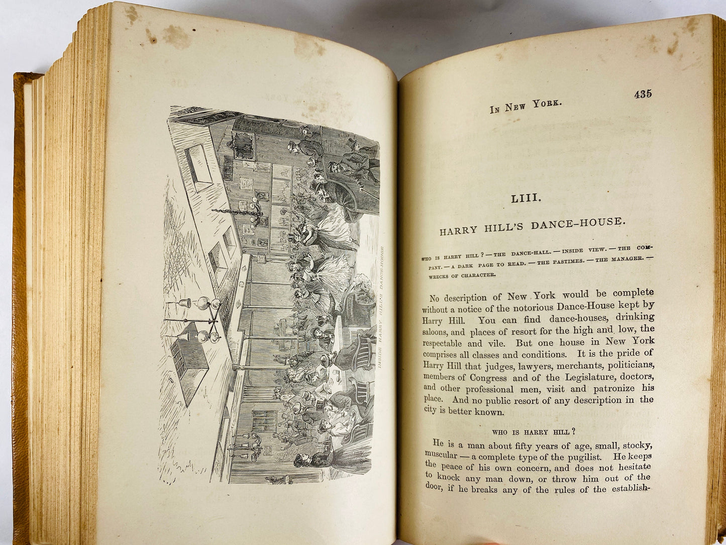 1869 Sunshine and Shadow in New York by Matthew Hale Smith. Antique FIRST EDITION vintage book lithographed Civil War era social class guide
