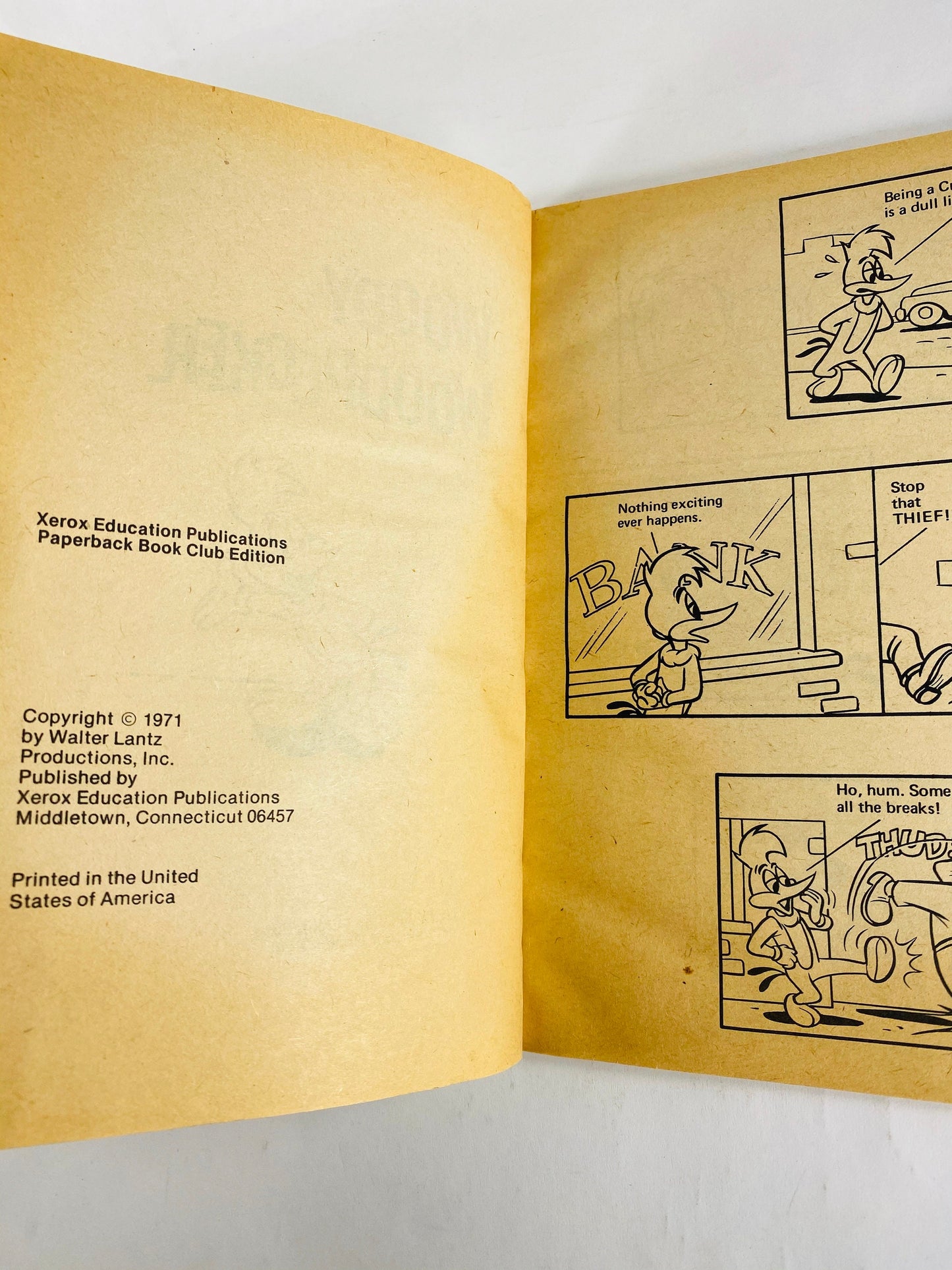 Woody Woodpecker Vintage Warner Brothers paperback book circa 1971 by Walter Lantz. Kids tween teen comics