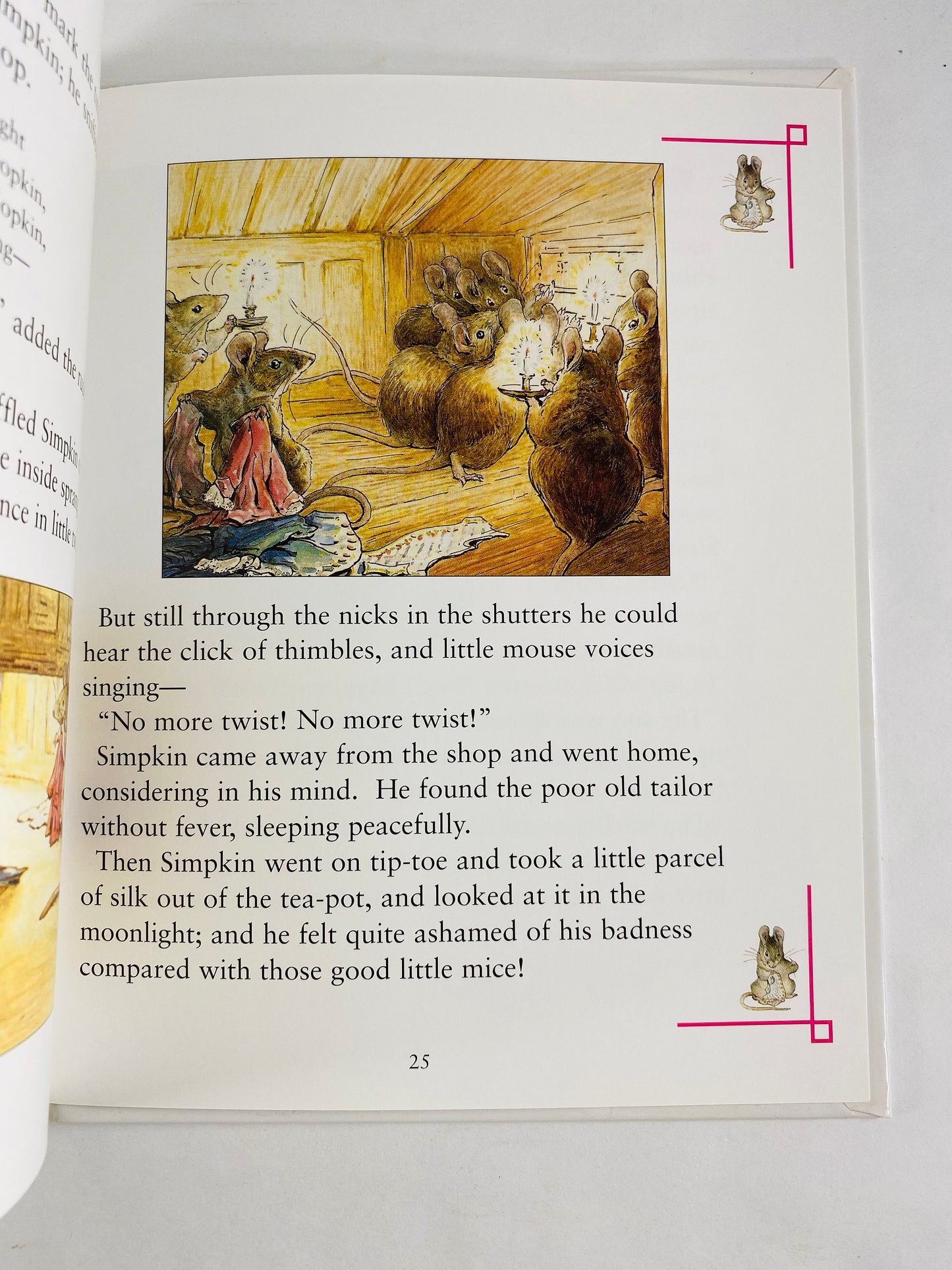 Vintage Beatrix Potter book Tale of Squirrel Nutkin, Tailor of Gloucester circa 1996. Tittle Mouse Tom Kitten.