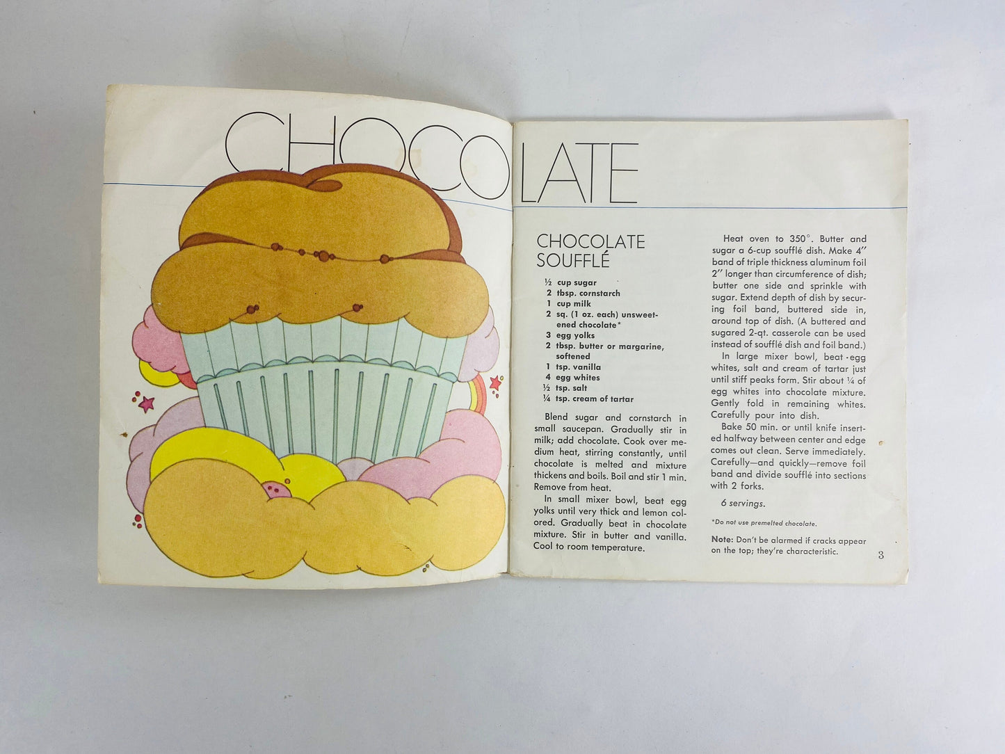Betty Crocker's Show Off Desserts FIRST EDITION Vintage cookbook pamphlet circa 1970 Golden illustrated by Binnie Weissleder. Poor Condition