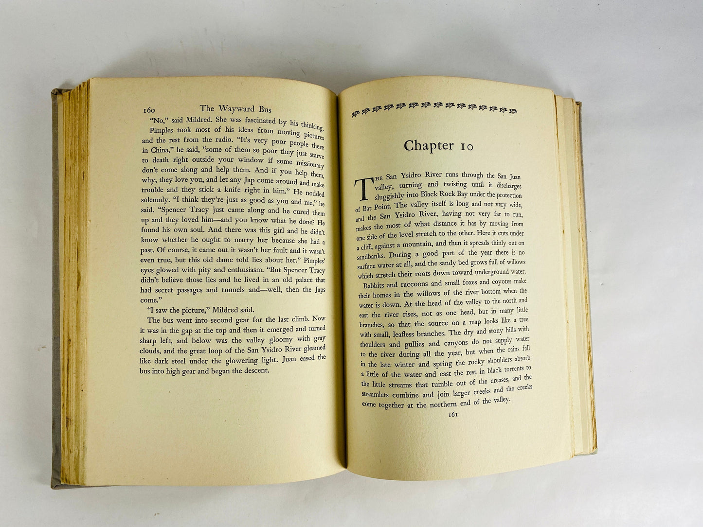 Wayward Bus by John Steinbeck. FIRST EDITION 3rd printing circa 1947. Vintage book lover gift. VG- Condition. Pulitzer Prize