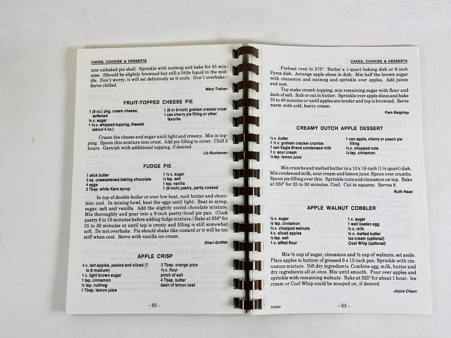 Treasured Recipes vintage cookbook by the Oak Meadow United Methodist Women circa 1993. Methodist stew, bavarian beef, chicken mousse