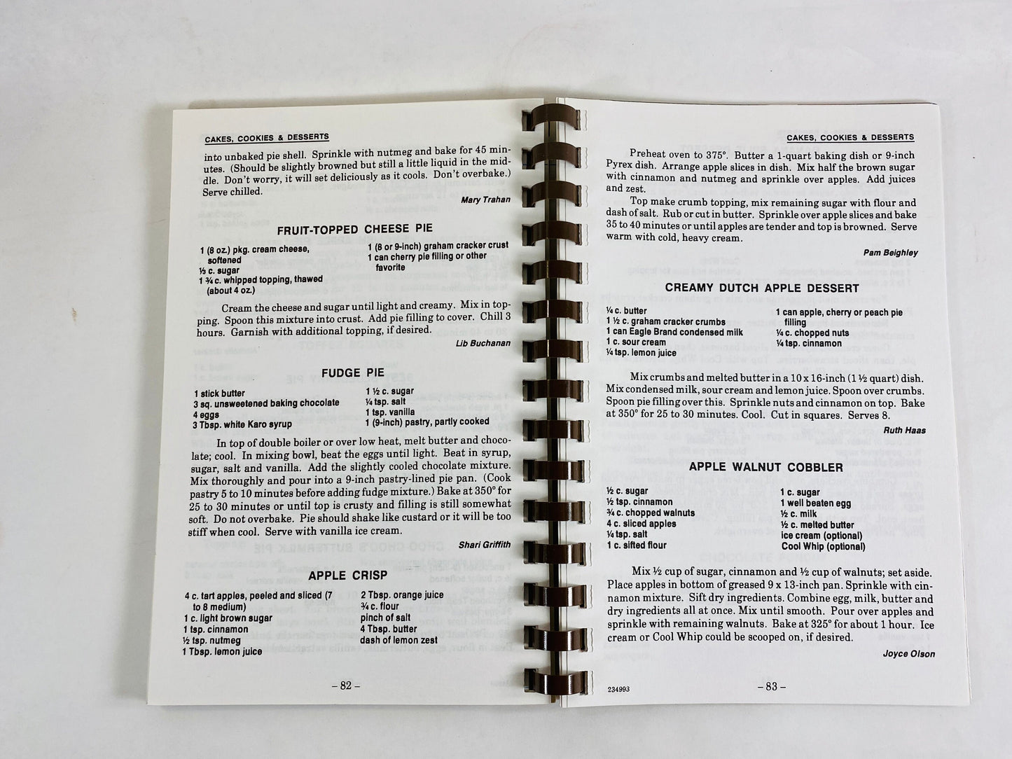 Treasured Recipes vintage cookbook by the Oak Meadow United Methodist Women circa 1993. Methodist stew, bavarian beef, chicken mousse