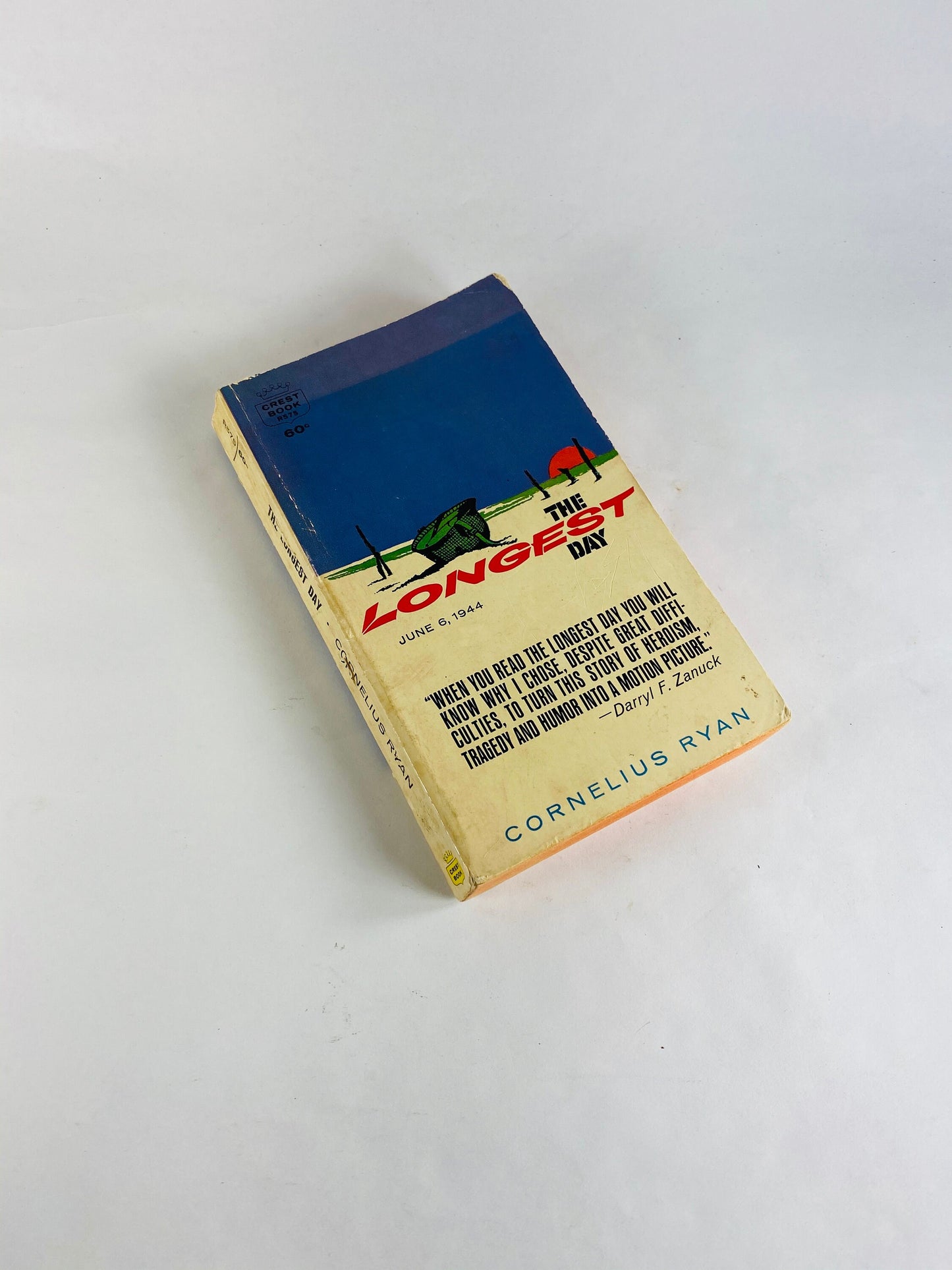 1962 Cornelius Ryan Longest Day vintage paperback D-Day invasion of Normandy, Operation Deadstick, gliderborne Pegasus Horsa World War II