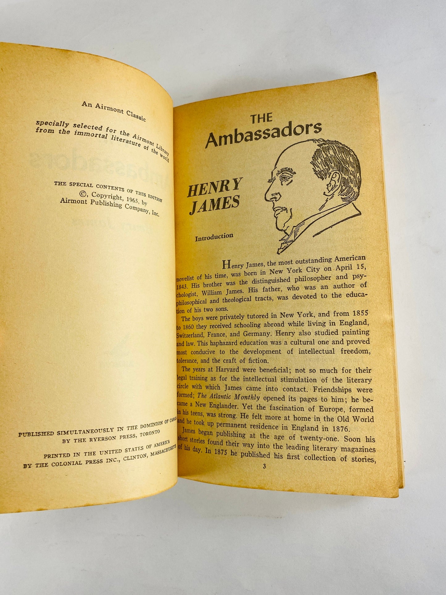 Final novel by Henry James, Ambassadors vintage paperback book circa 1965 about a man's late awakening to the importance of morality