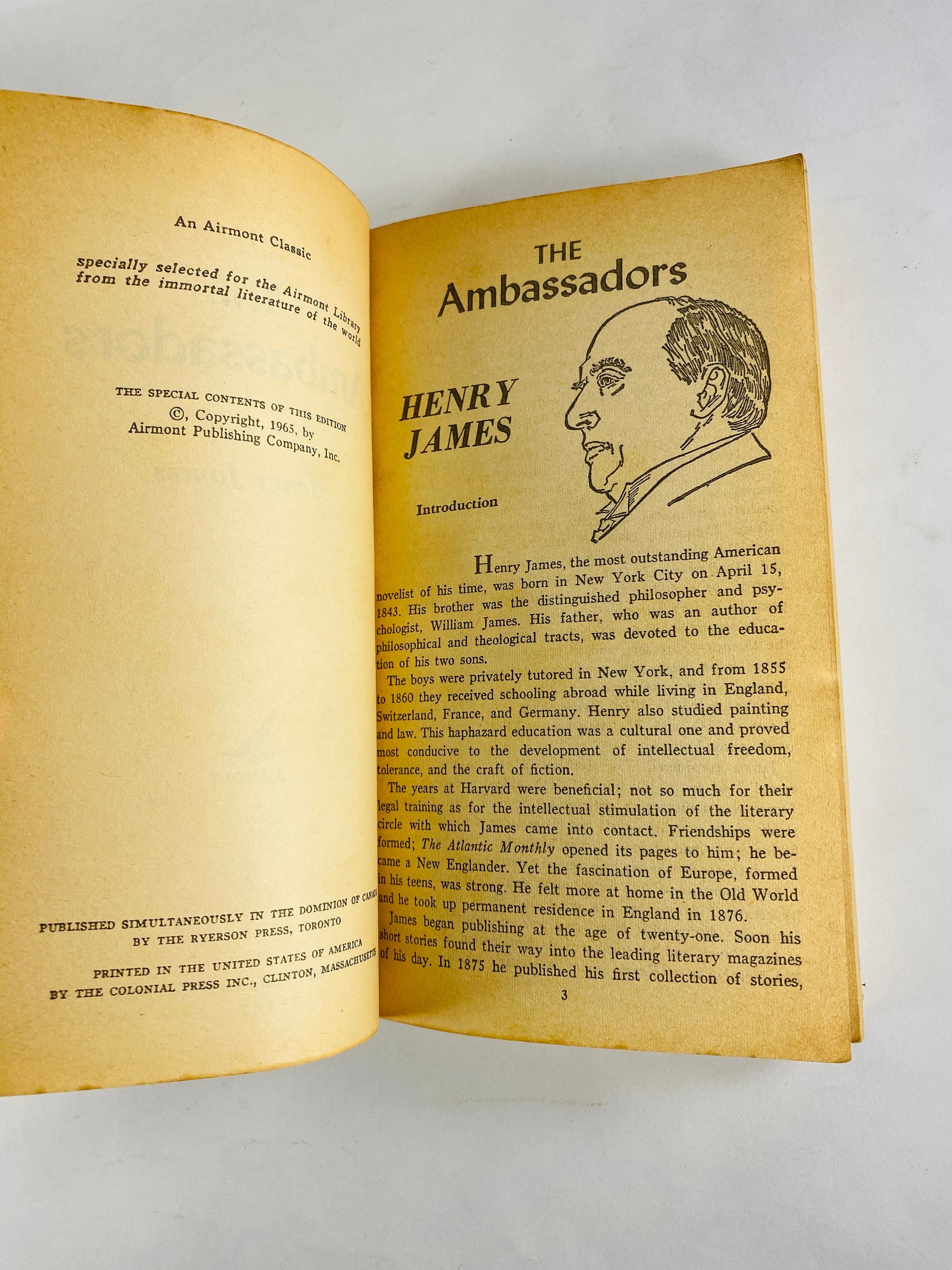 Final novel by Henry James, Ambassadors vintage paperback book circa 1965 about a man's late awakening to the importance of morality