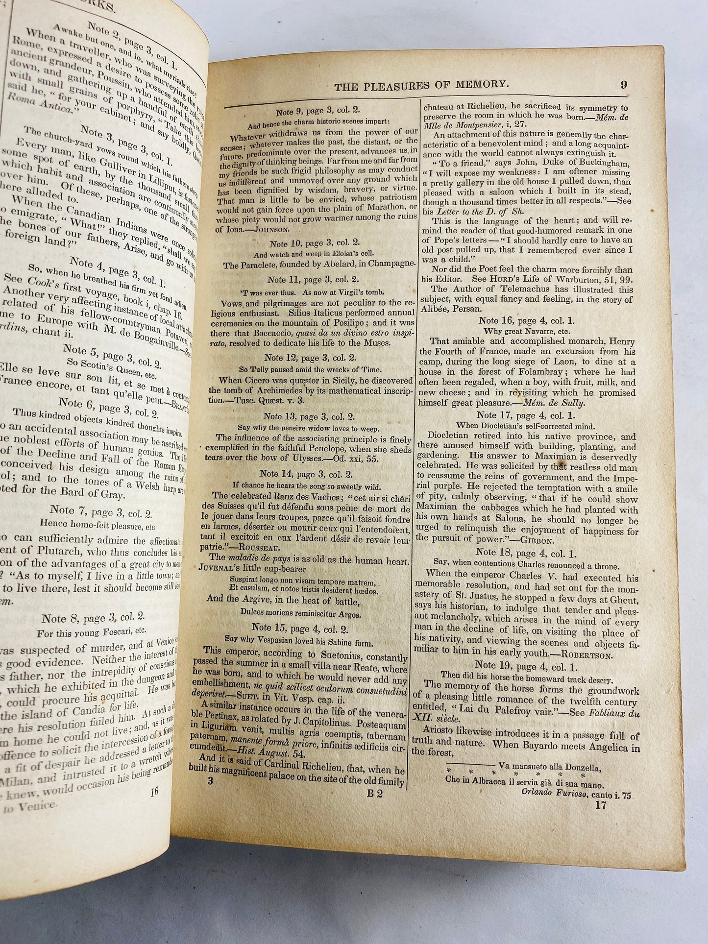 1832 Vintage brown leather poetry book of Samuel Rogers, Thomas Campbell, James Montgomery, Charles Lamb, Henry Kirke-White. Scotland