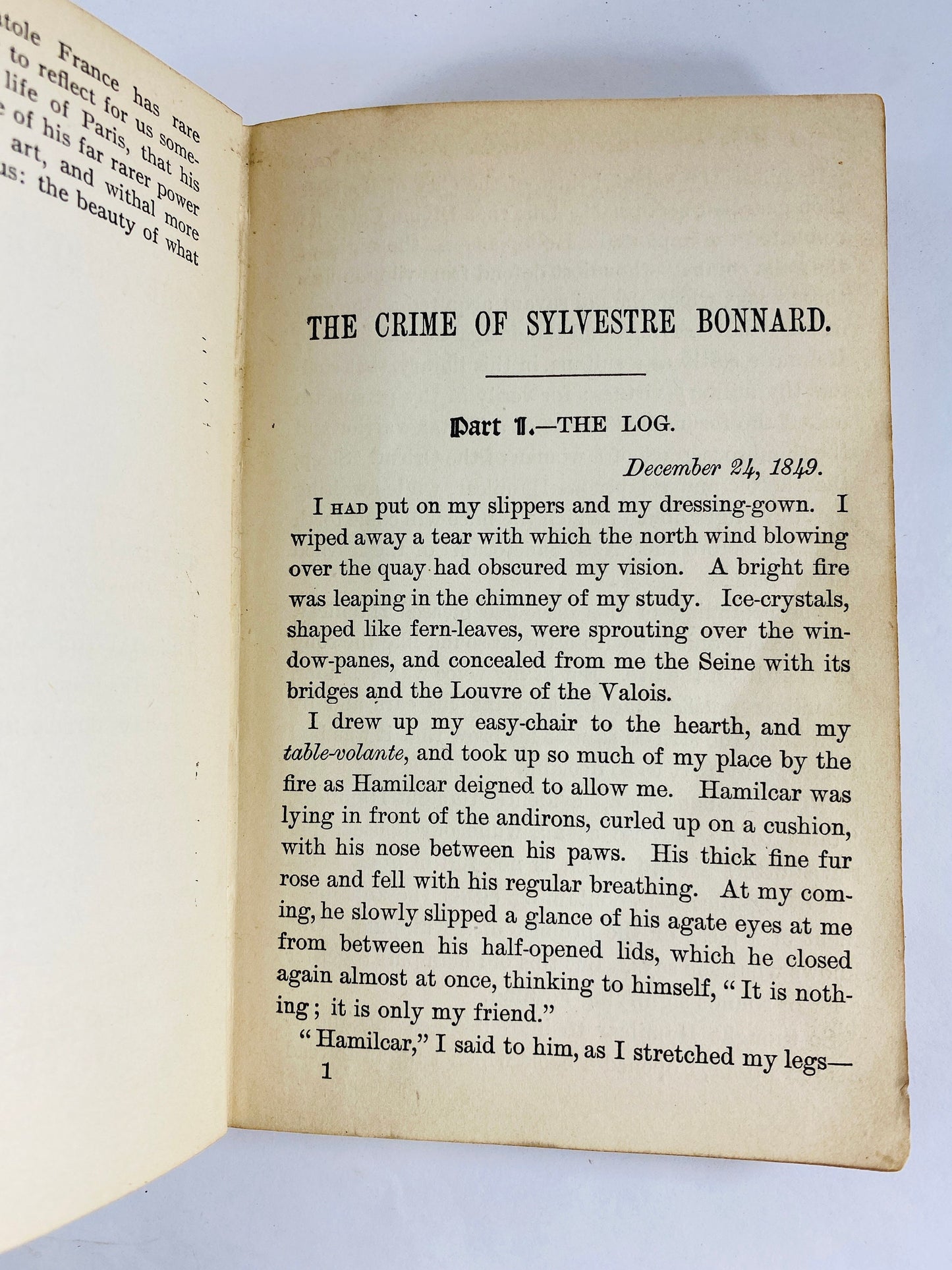 1920 Devoted to the study of books until a man's life is disrupted Crime of Sylvestre Bonnard Vintage Modern Library book Anatole France