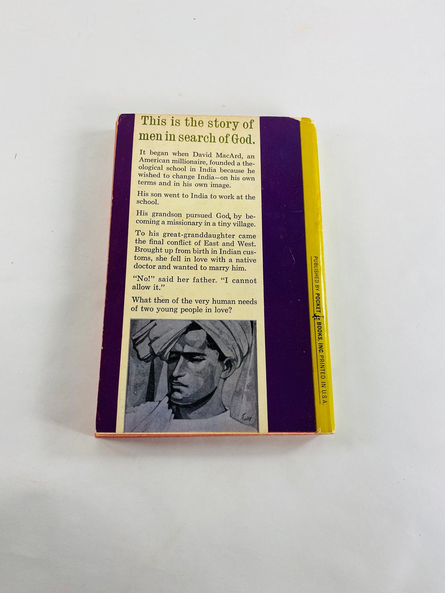 Come, my beloved by Pearl S Buck. Vintage paperback book circa 1964 by author of Good Earth. Story of men in search of God