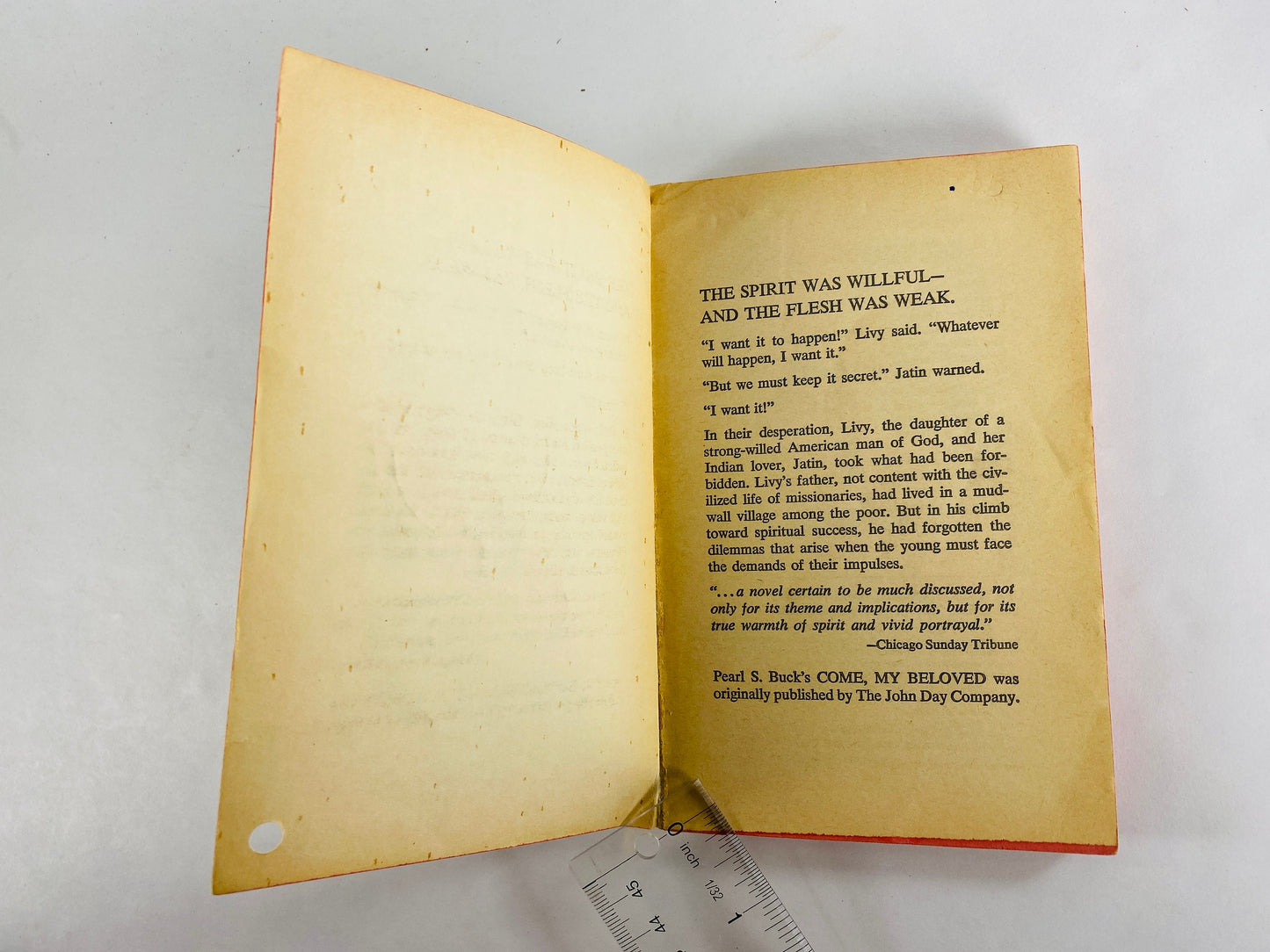 Come, my beloved by Pearl S Buck. Vintage paperback book circa 1964 by author of Good Earth. Story of men in search of God