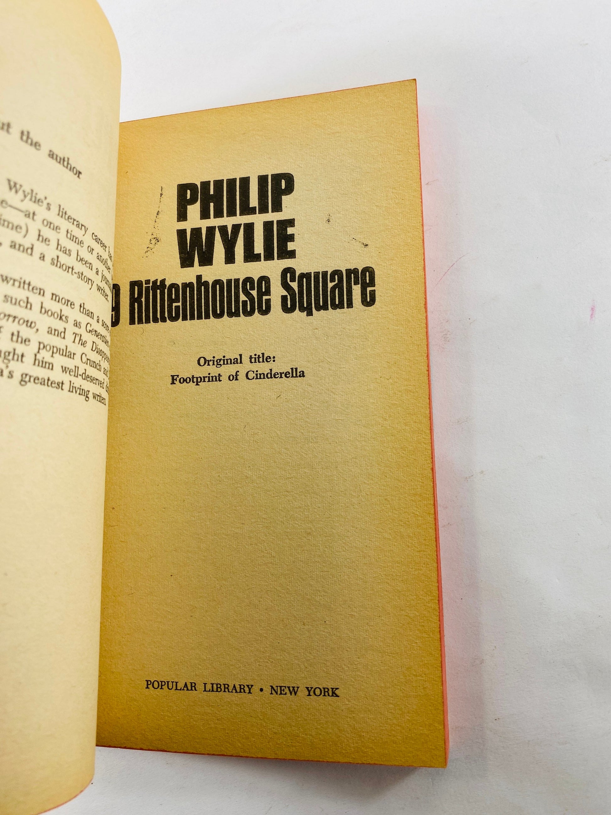 Philip Wylie FIRST & EARLY printing vintage paperback book lot circa 1950s and 60s Rittenhouse Square Corpses Opus 21