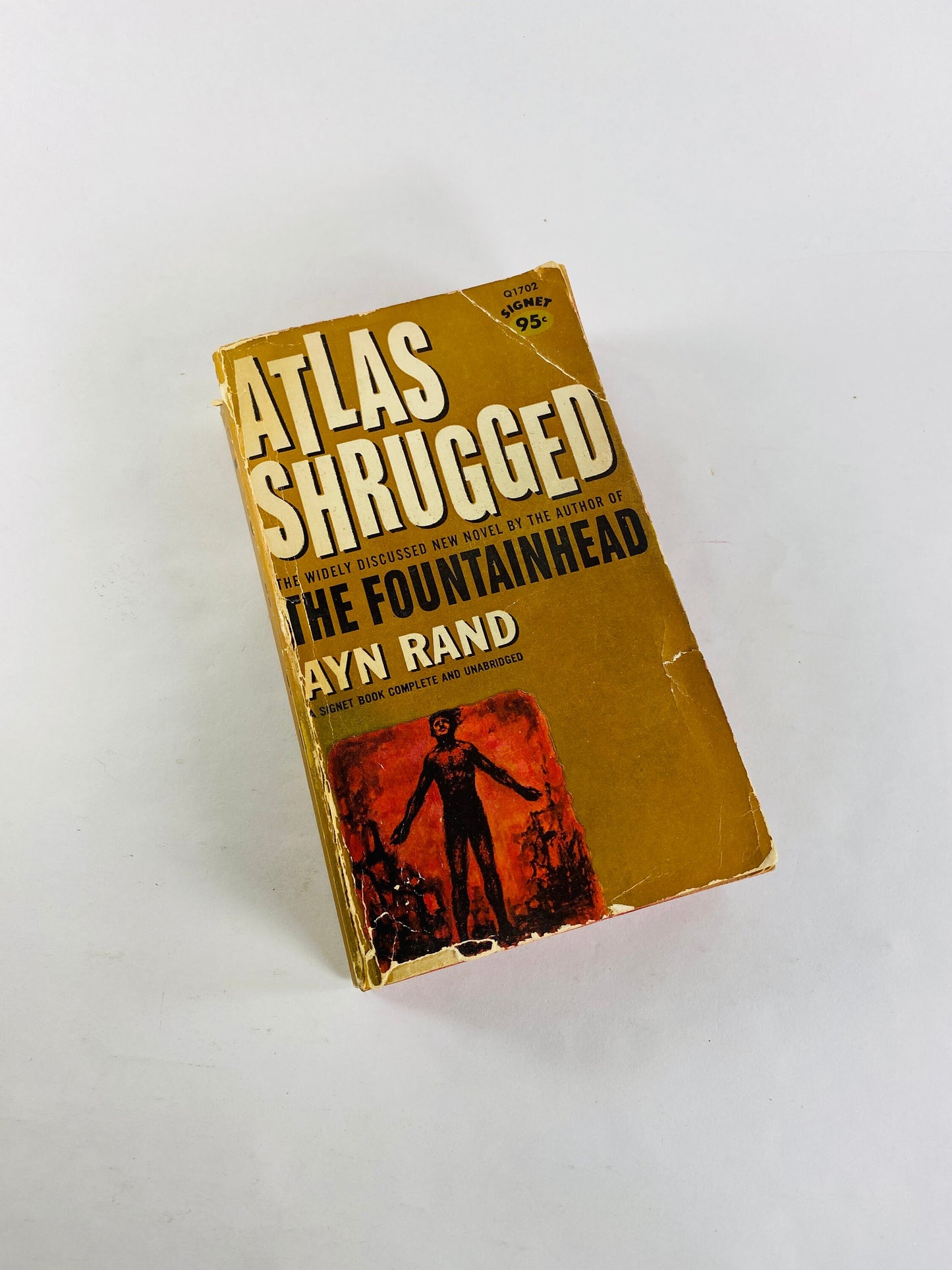 1964 Atlas Shrugged vintage Signet paperback book by Ayn Rand philosophy Objectivism capitalism