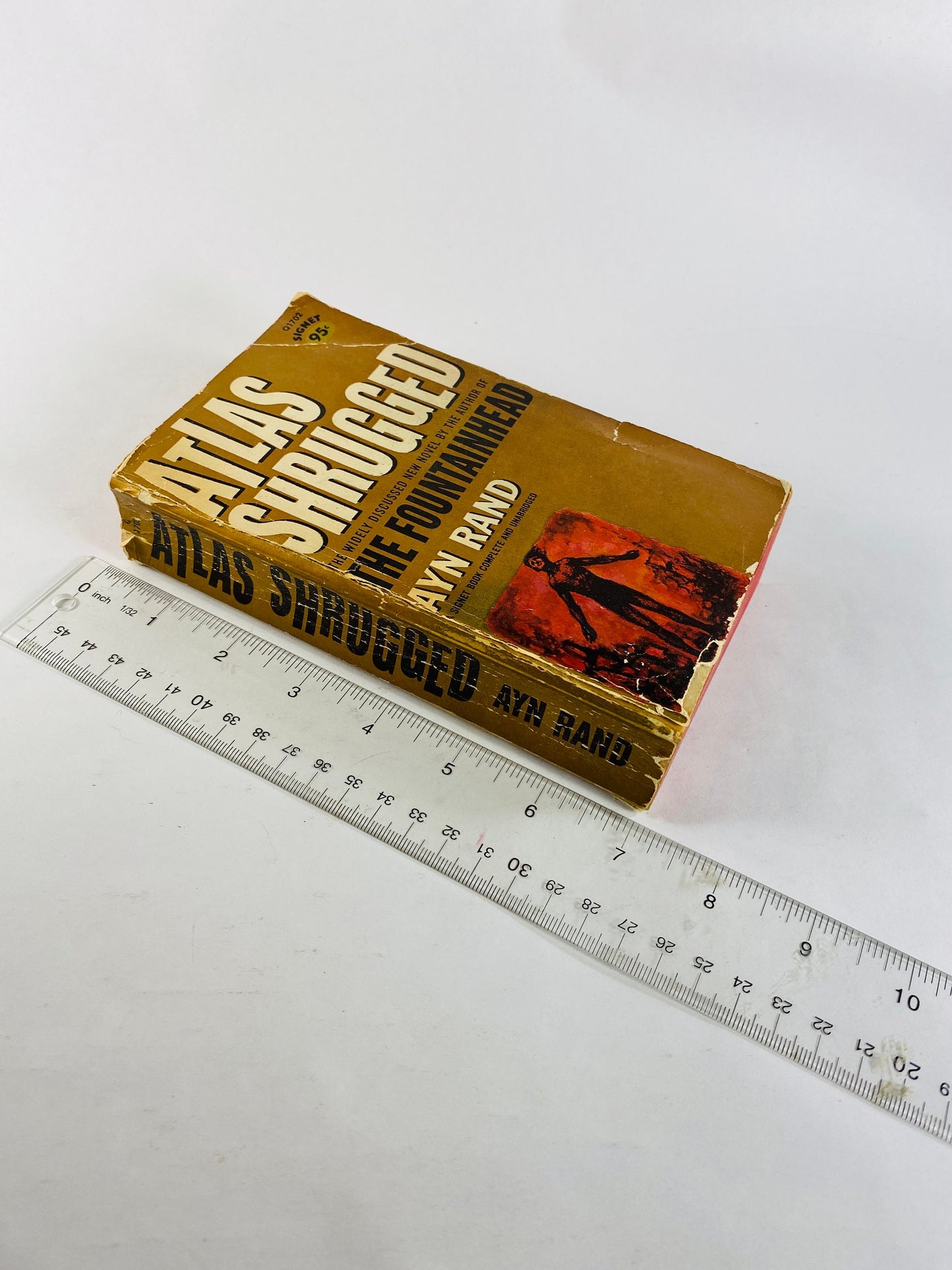 1964 Atlas Shrugged vintage Signet paperback book by Ayn Rand philosophy Objectivism capitalism