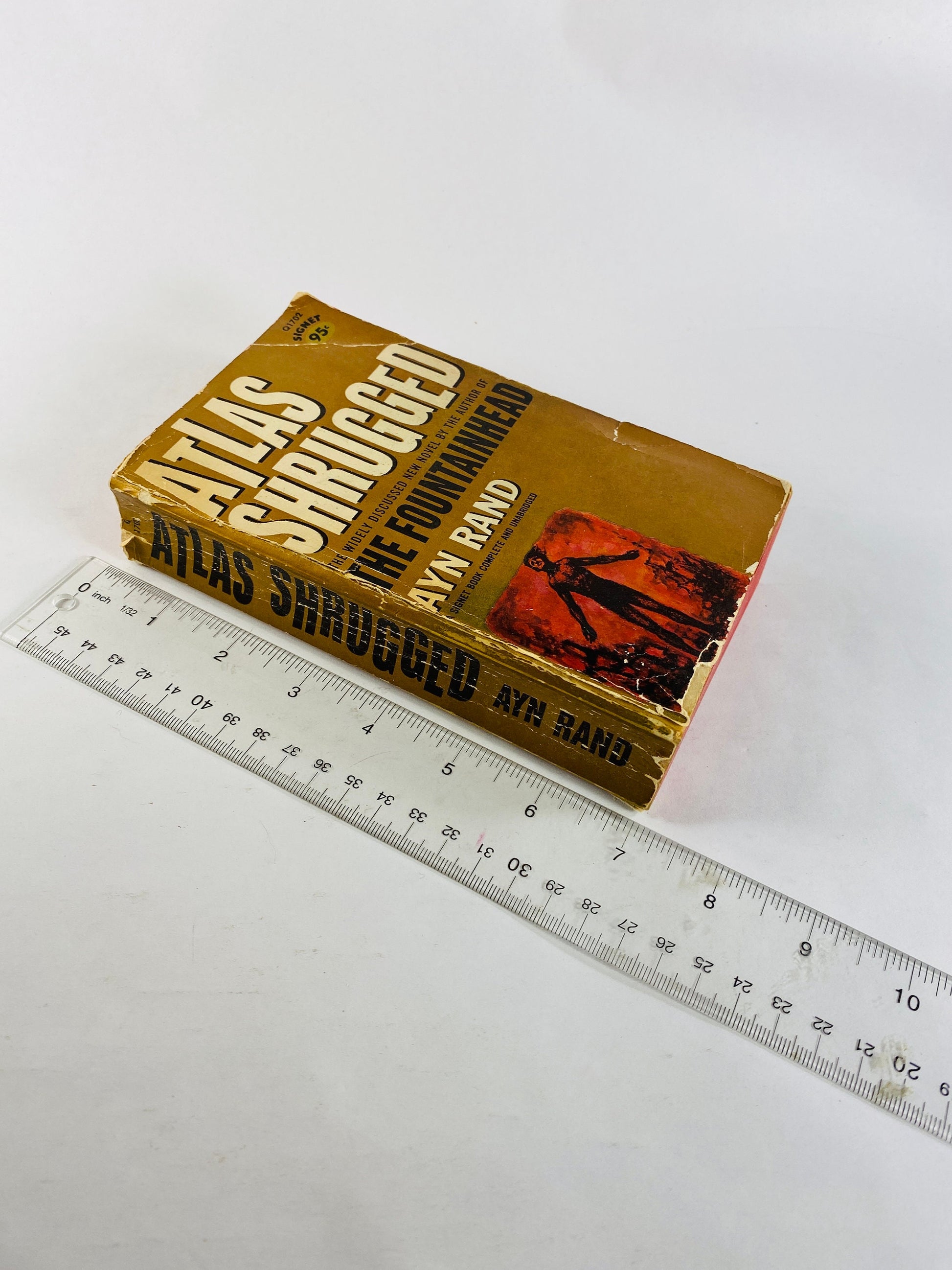 1964 Atlas Shrugged vintage Signet paperback book by Ayn Rand philosophy Objectivism capitalism