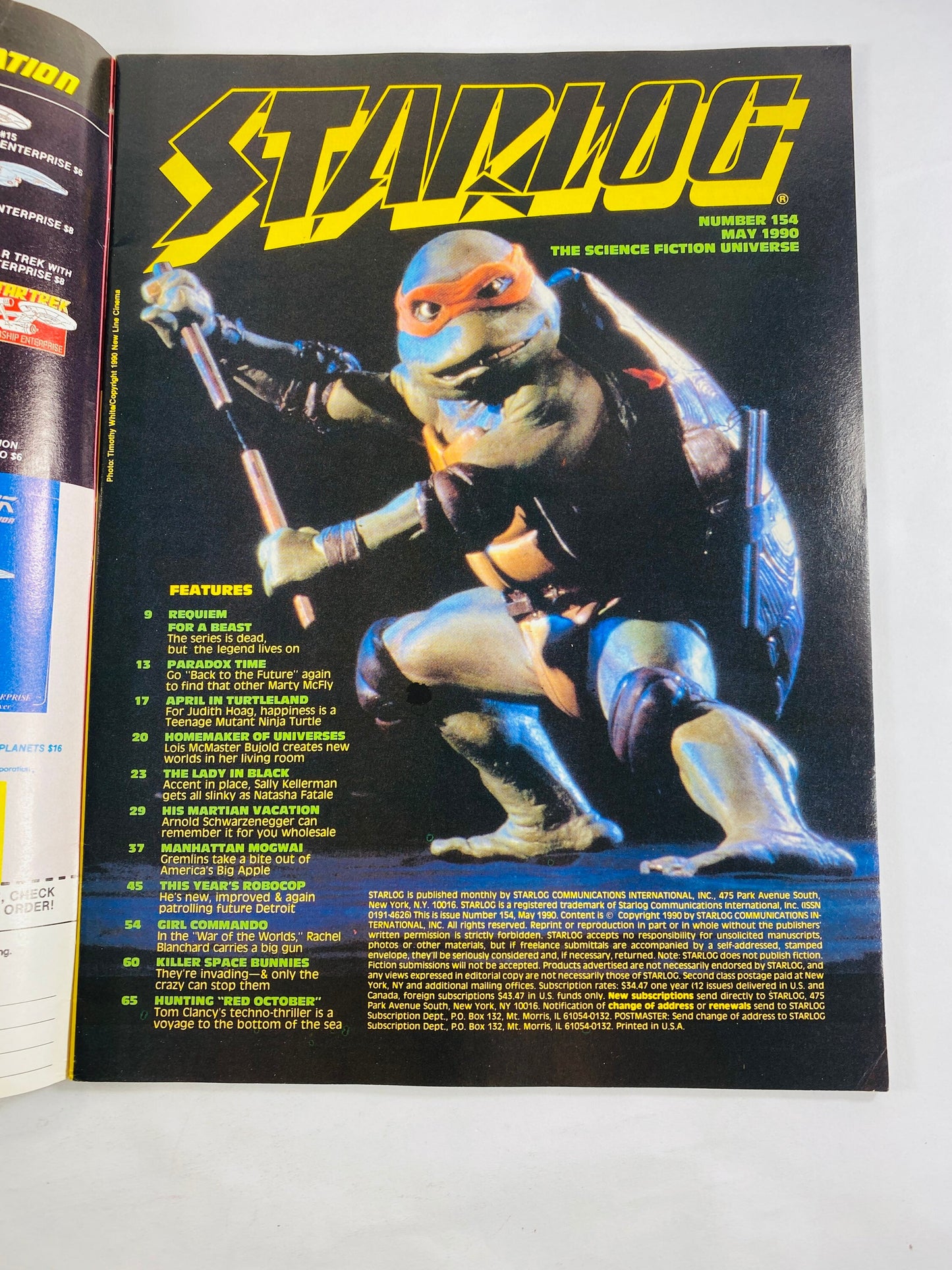 1990 Gremlins Teenage Mutant Ninja Turtles Total Recall vintage magazine Starlog scifi movie photos stories decor college bedroom posters