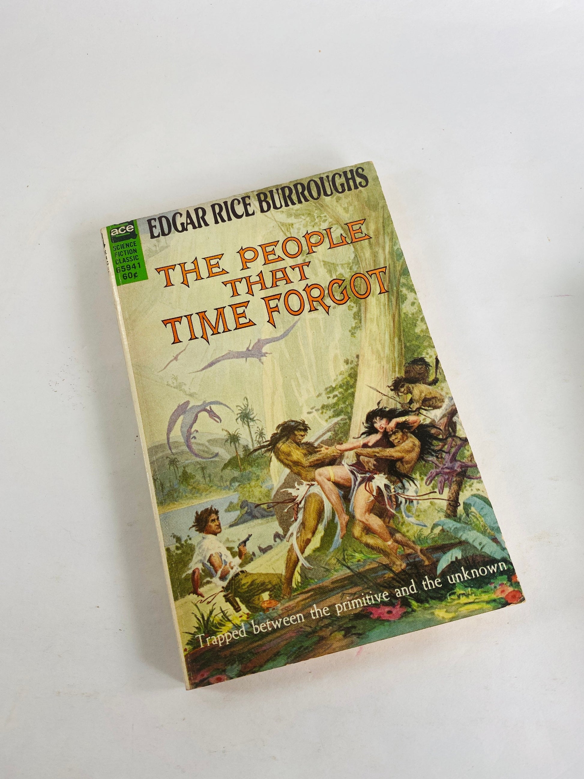 Edgar Rice Burroughs, author of Tarzan vintage paperback books People that Time Forgot Beyond Farthest Star Moon Men Land of Hidden Men
