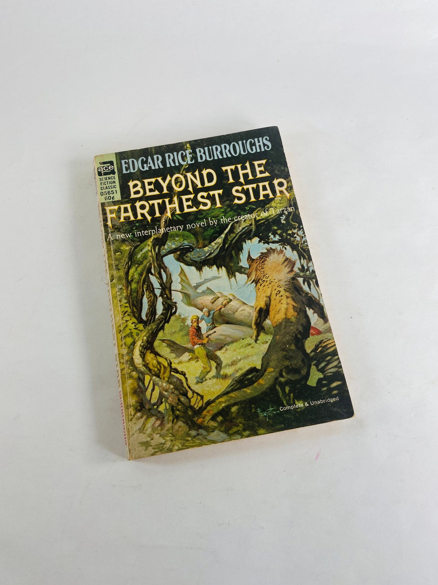 Edgar Rice Burroughs, author of Tarzan vintage paperback books People that Time Forgot Beyond Farthest Star Moon Men Land of Hidden Men