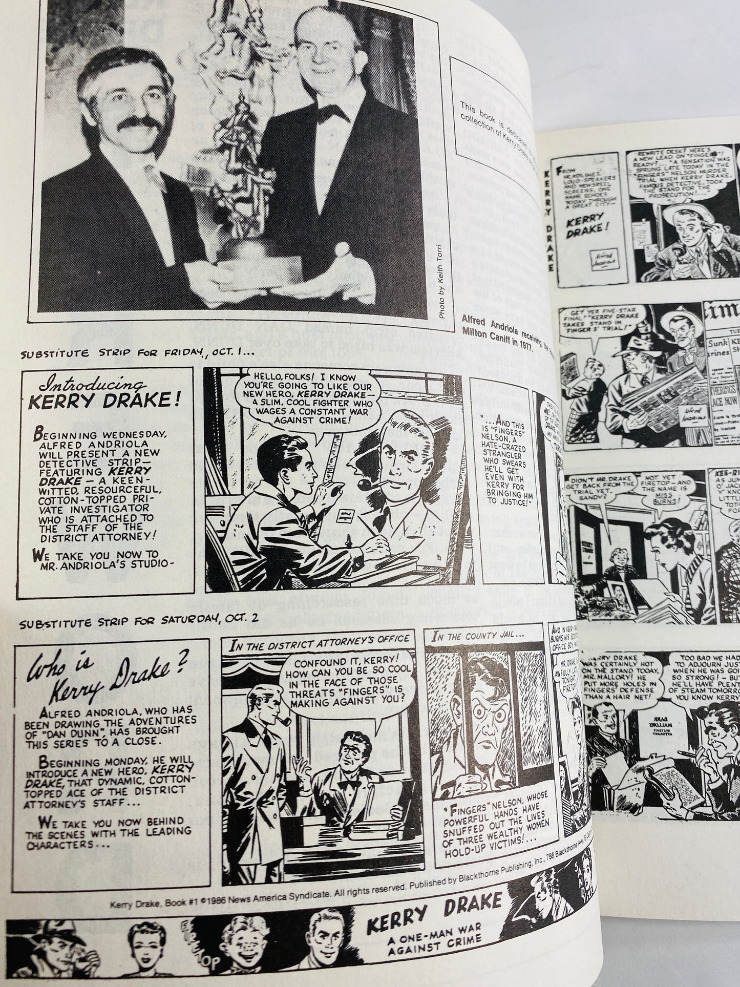 1986 Kerry Drake Great Detective Stories vintage paperback comic book opposition of Dick Tracy and Charlie Chan