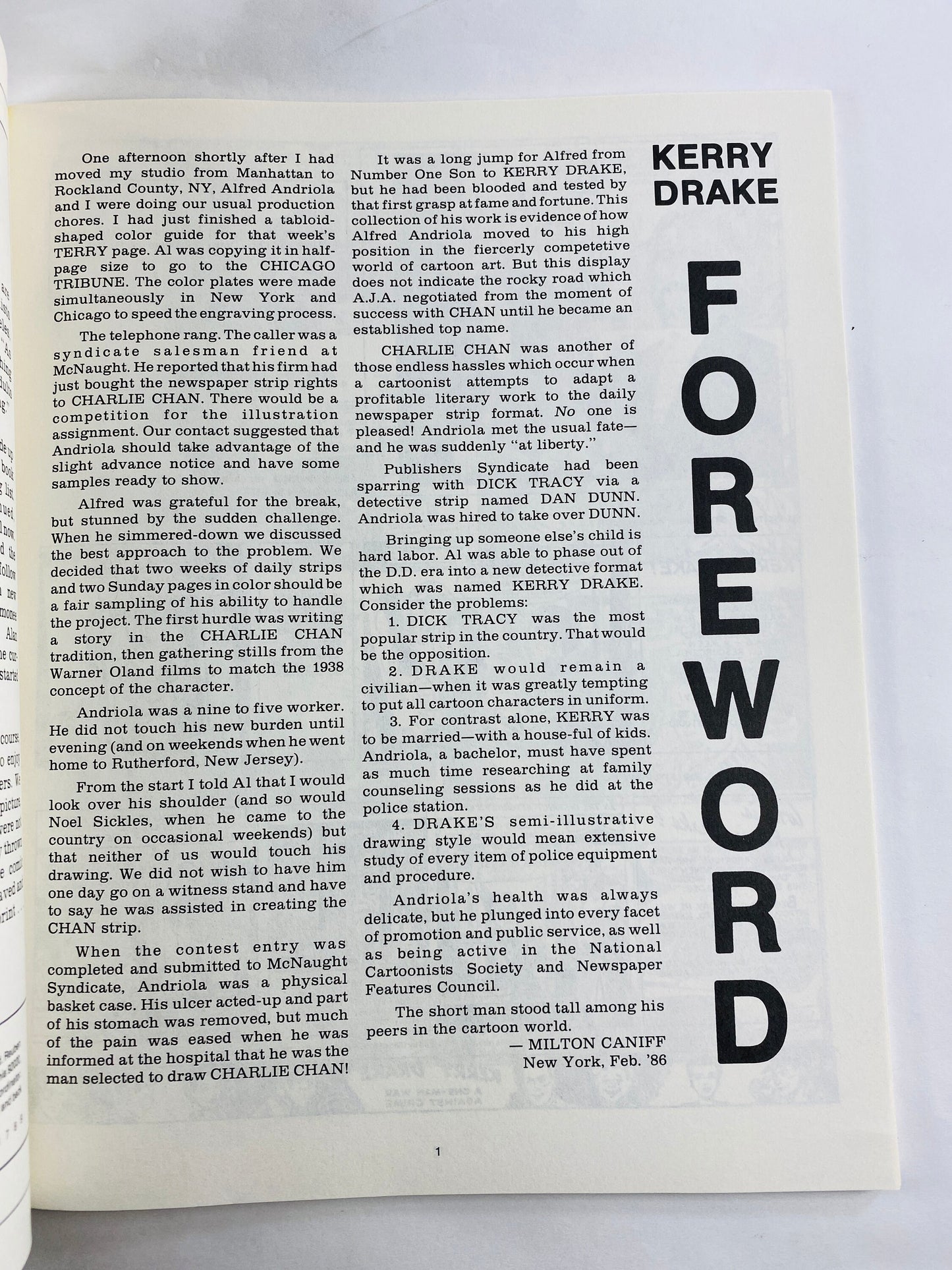 1986 Kerry Drake Great Detective Stories vintage paperback comic book opposition of Dick Tracy and Charlie Chan