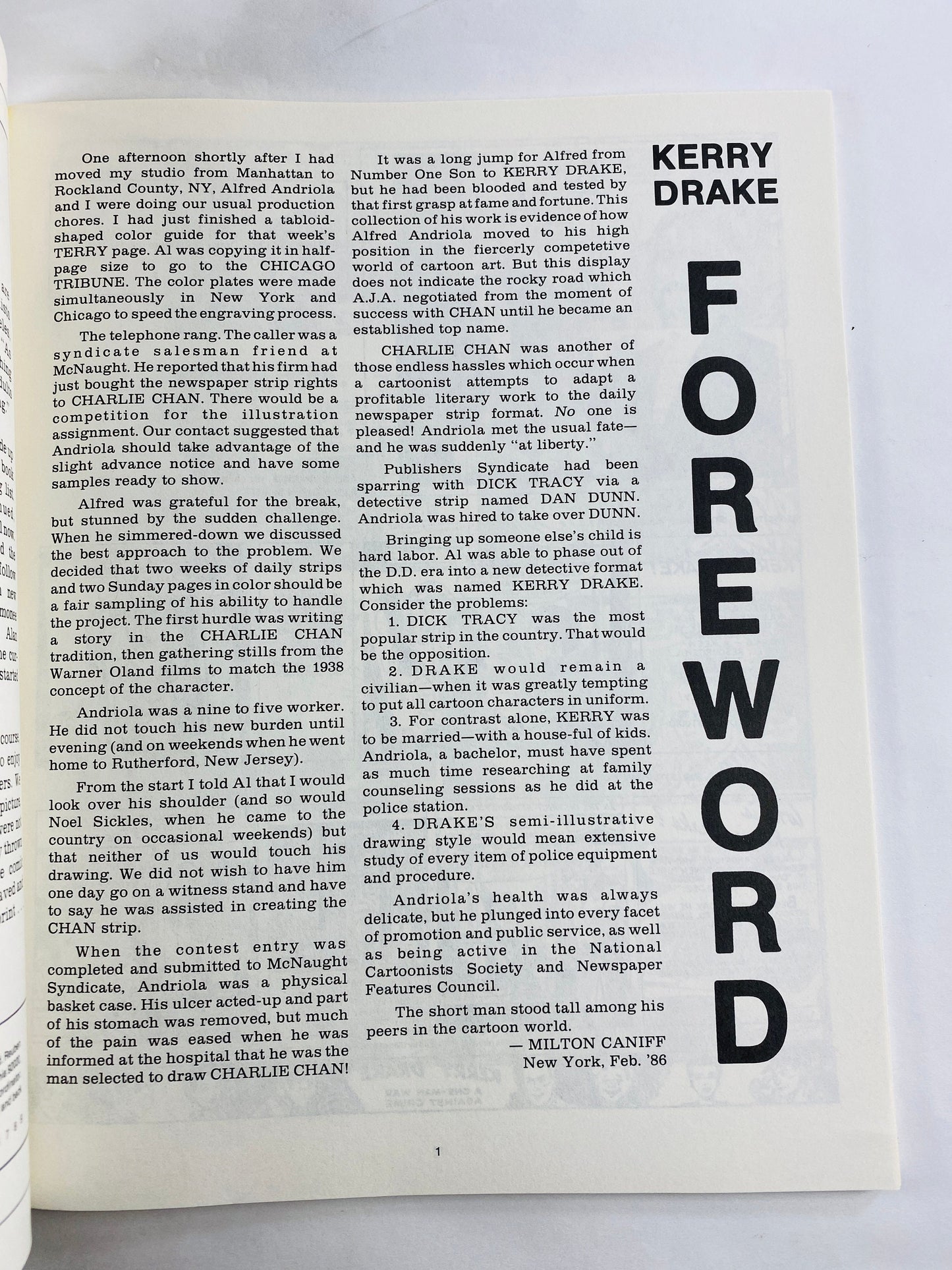 1986 Kerry Drake Great Detective Stories vintage paperback comic book opposition of Dick Tracy and Charlie Chan