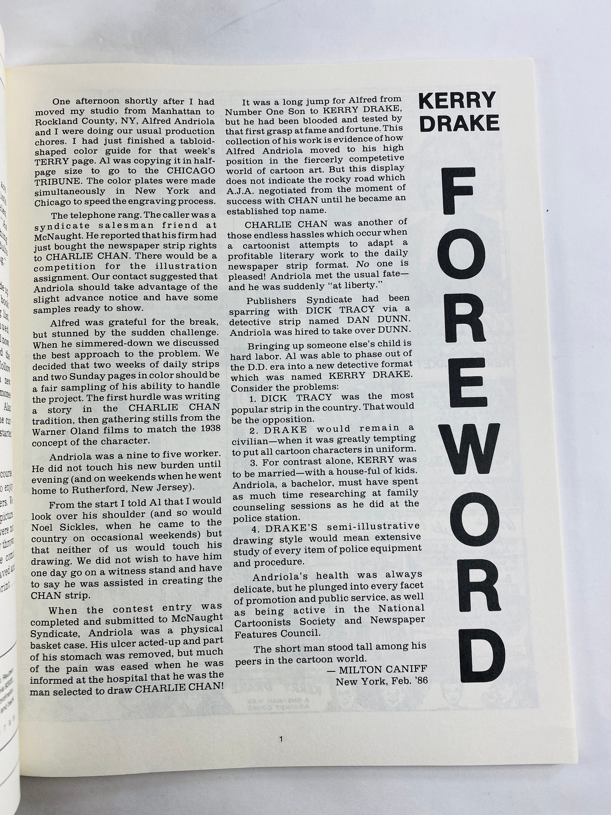 1986 Kerry Drake Great Detective Stories vintage paperback comic book opposition of Dick Tracy and Charlie Chan