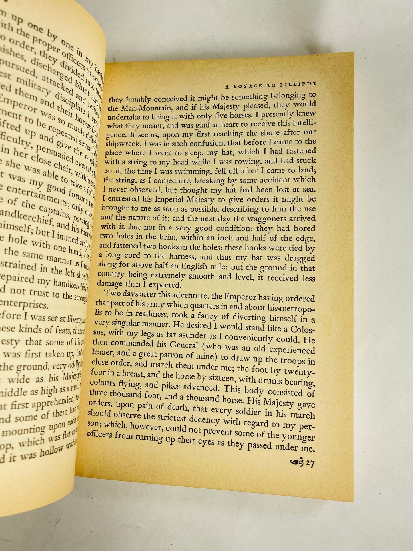 1964 Rinehart vintage paperback book Gulliver’s Travels by Jonathan Swift beige colored cover Home office bookshelf decor